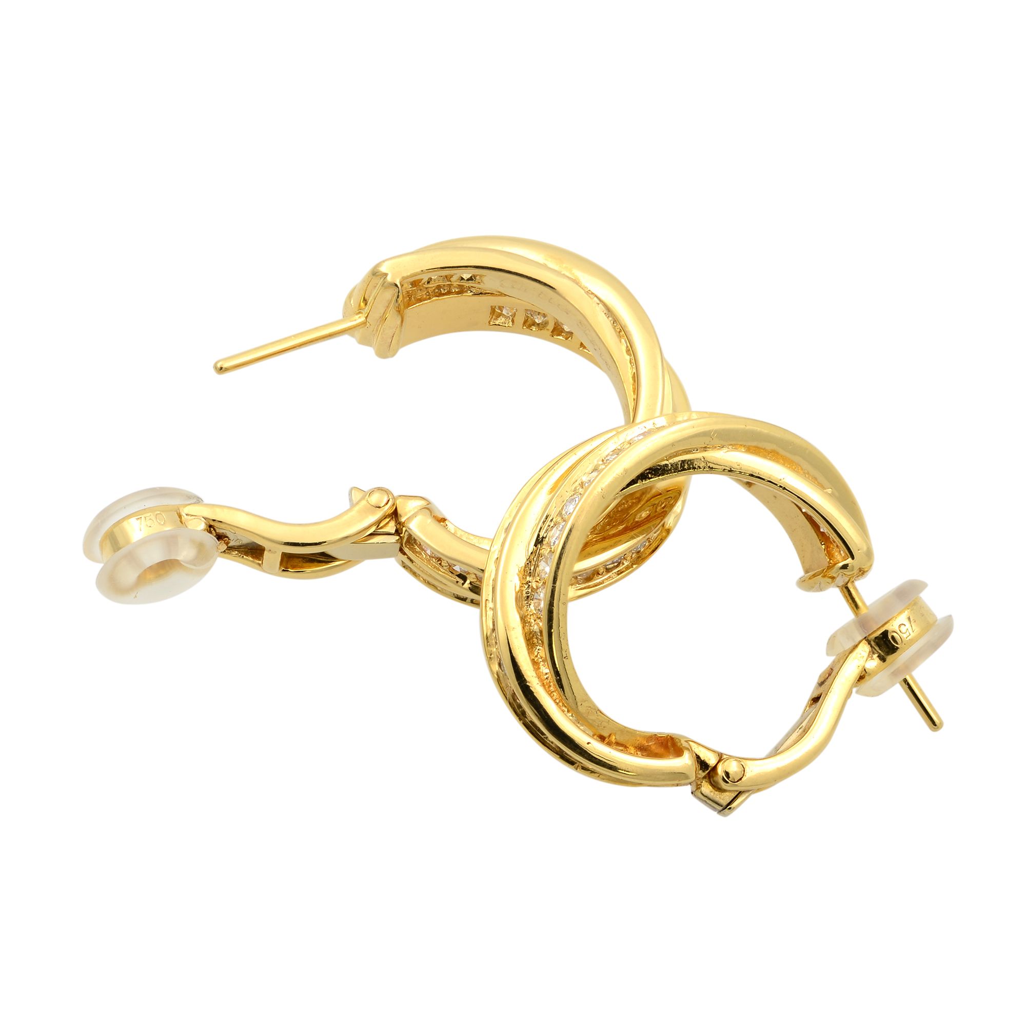cartier yellow diamond earrings