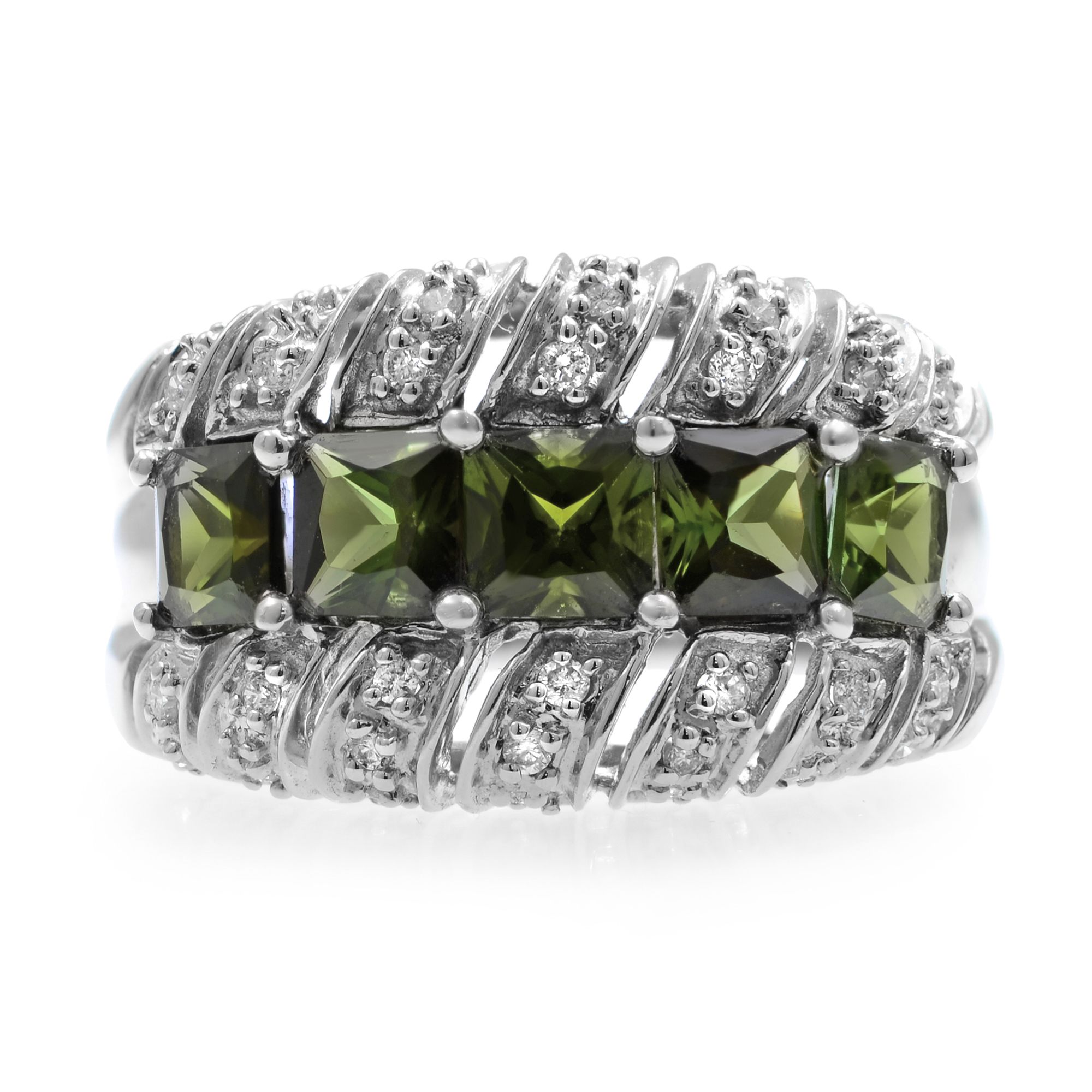 2nd image of Rachel Koen 029217 Ring with Diamonds & Gemstones, Unworn condition
