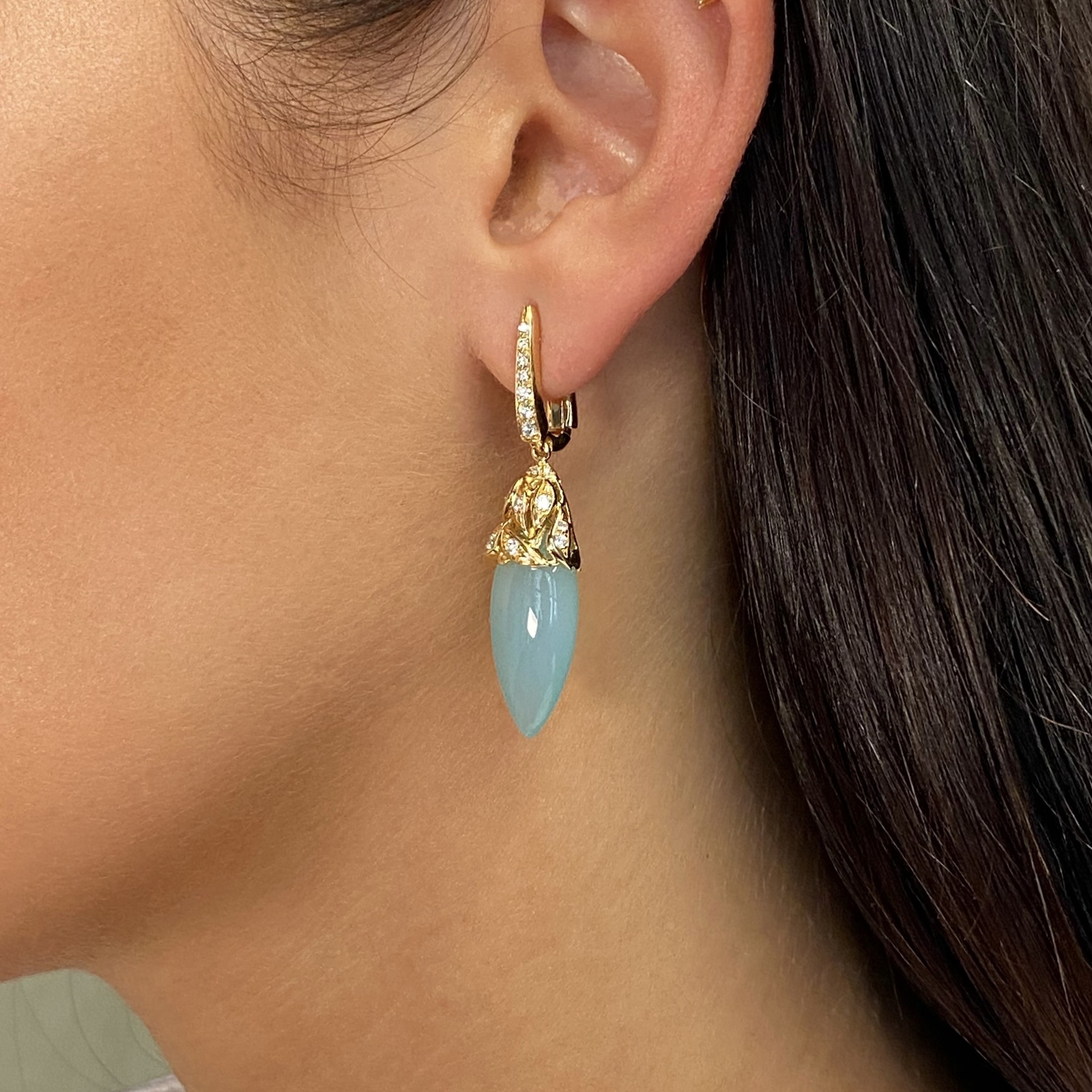 4th image of Luca Carati 048380 Earring with Diamonds & Gemstones, New condition