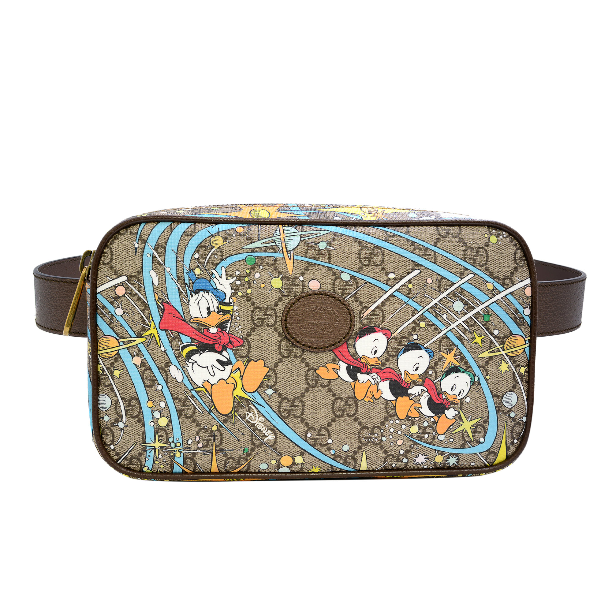 Gucci GG Supreme Donald Duck Disney x Gucci Leather Unisex Belt Bag With  Logo