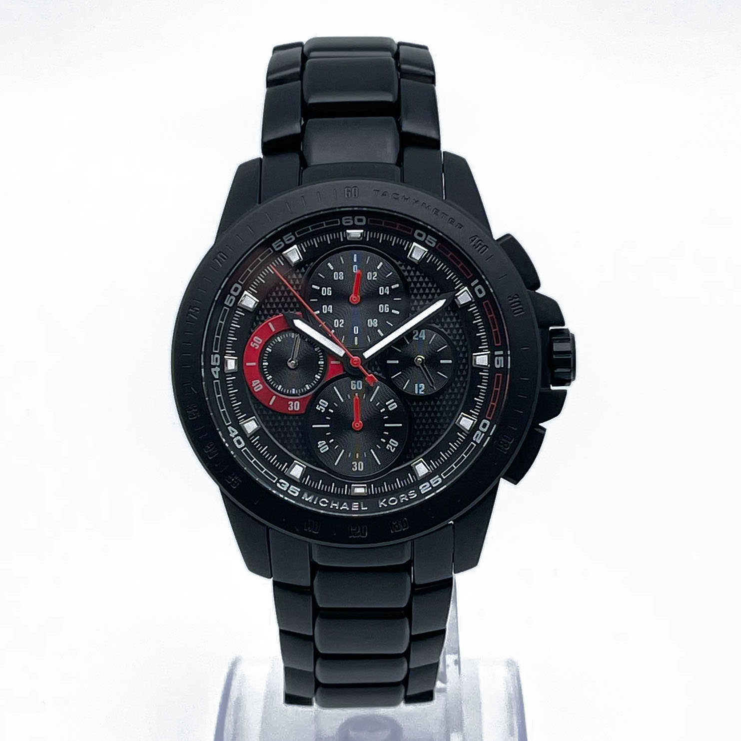 Michael Kors Ryker 43mm Steel Chronograph Black Dial Mens Quartz