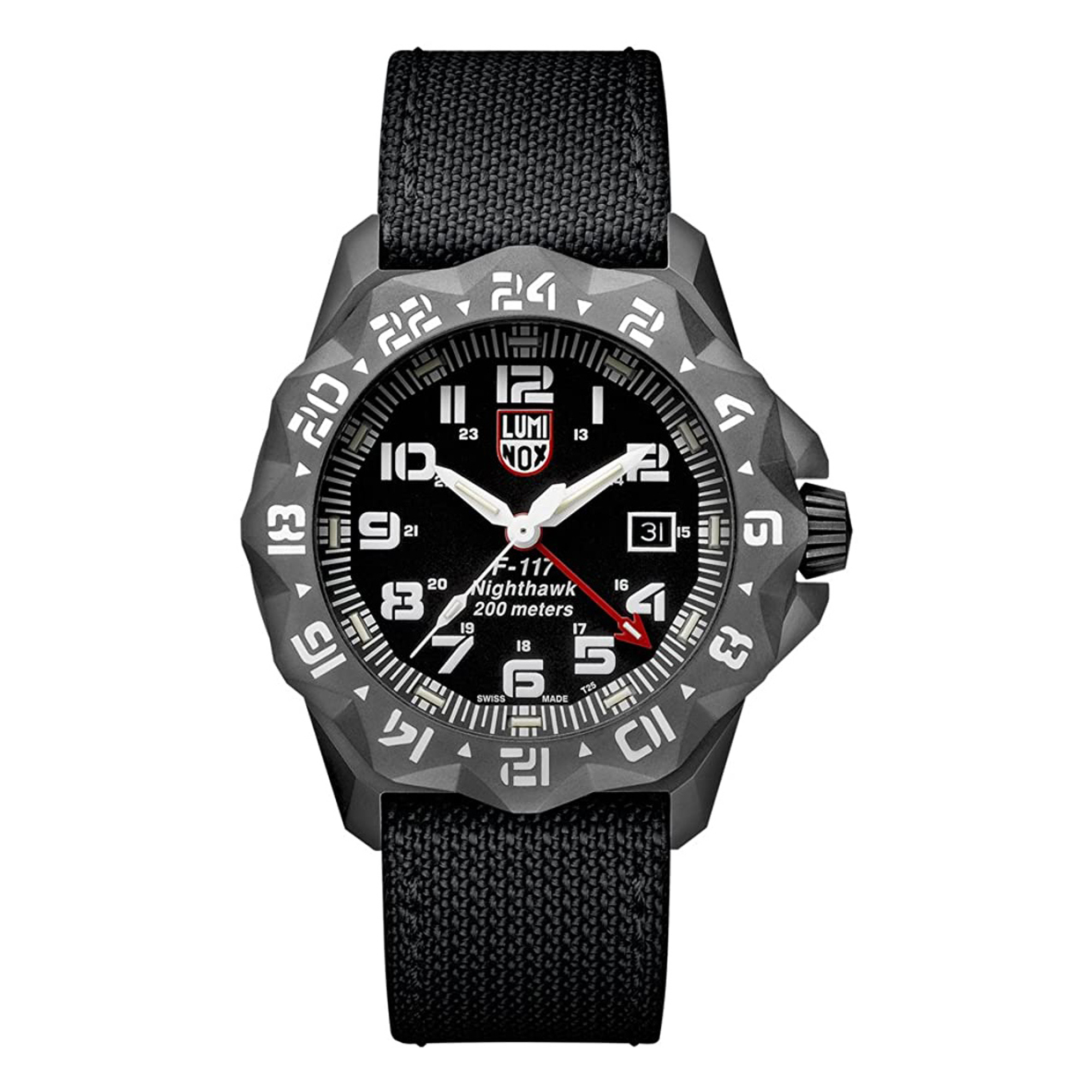 Luminox F-117 Nighthawk Pilot GMT Steel 44mm Black Dial Quartz Men