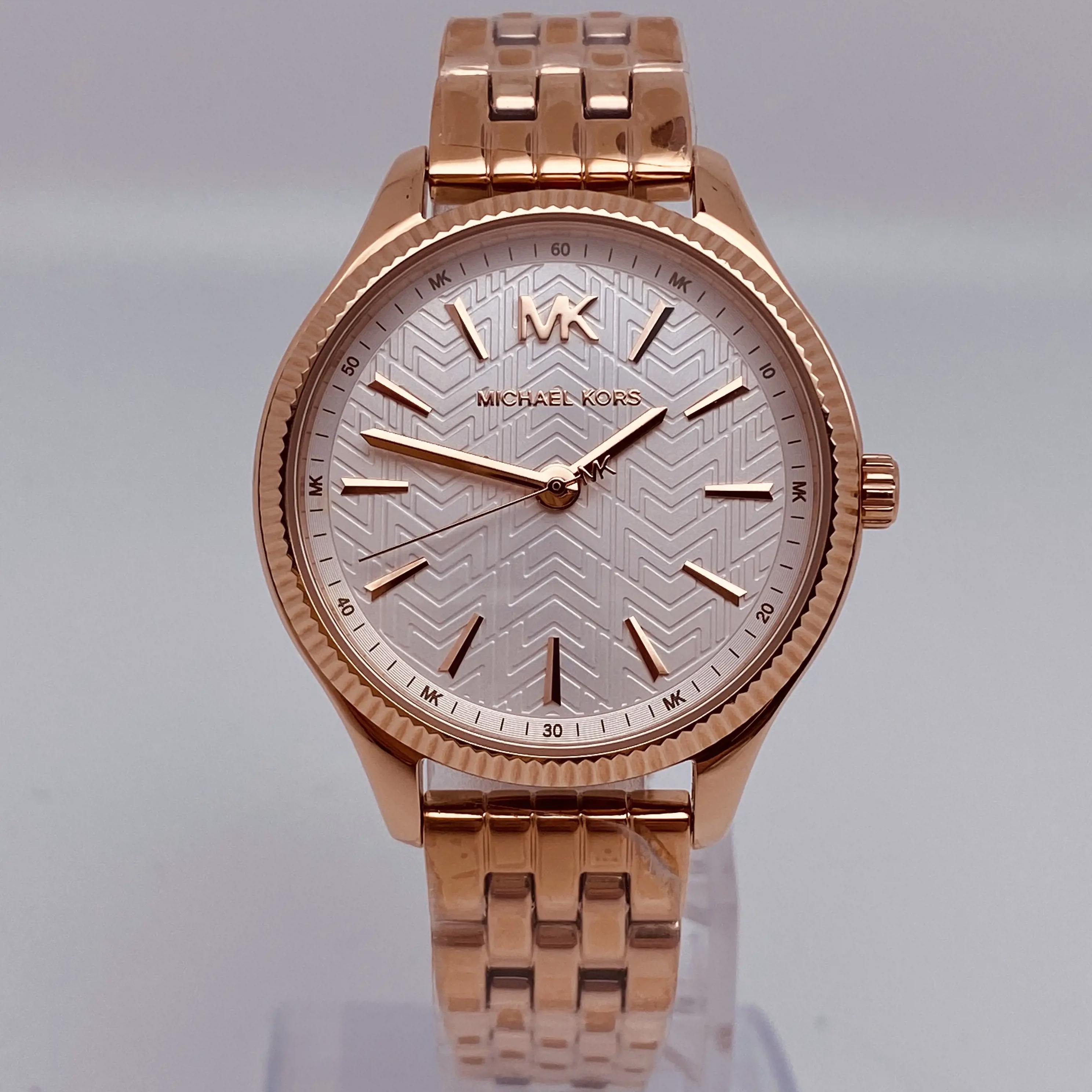 Kors Lexington Damenuhr Rosegold Chronograph Michael Kors Lexington Rose  Gold Steel White Dial Quartz Ladies