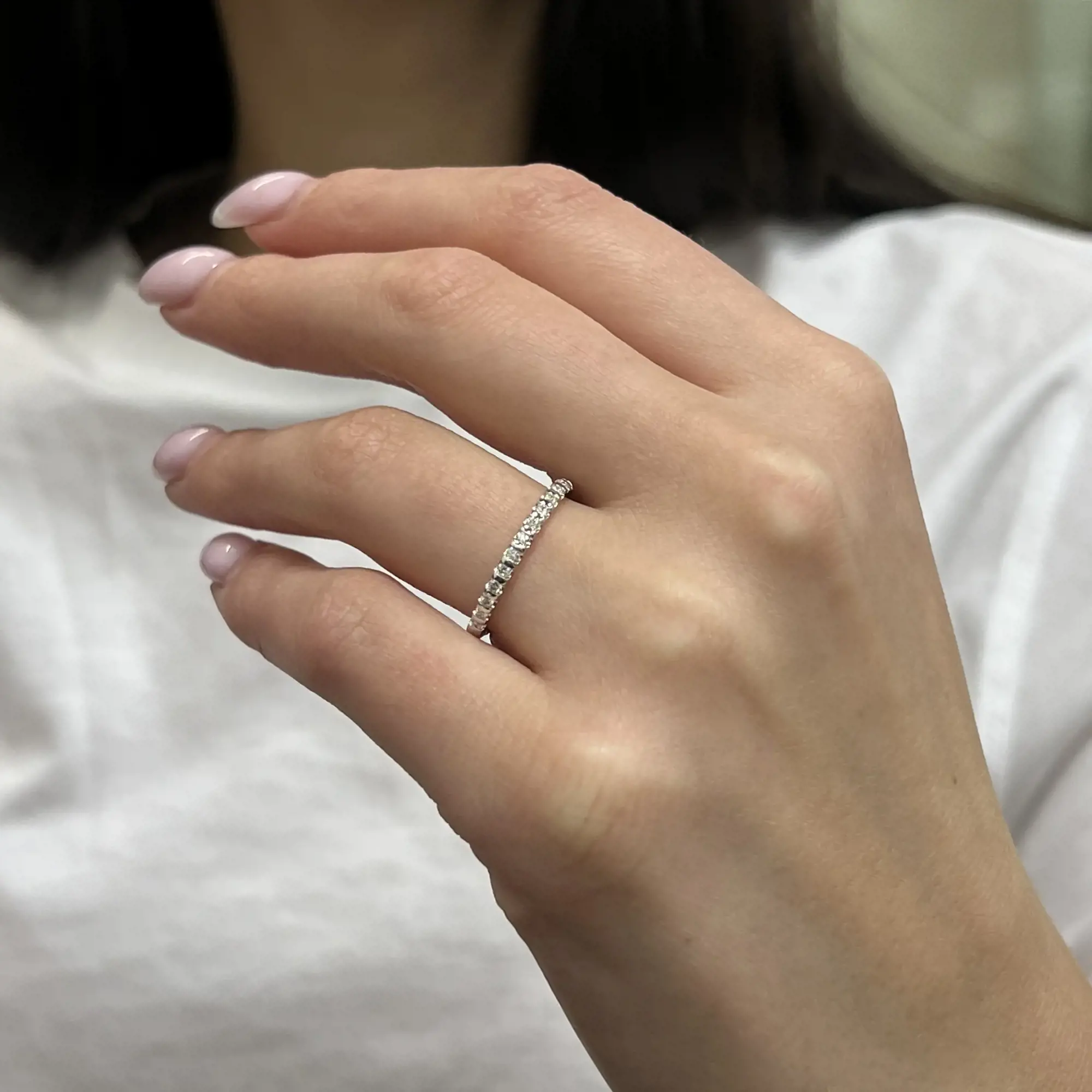 Model Wearing Ring