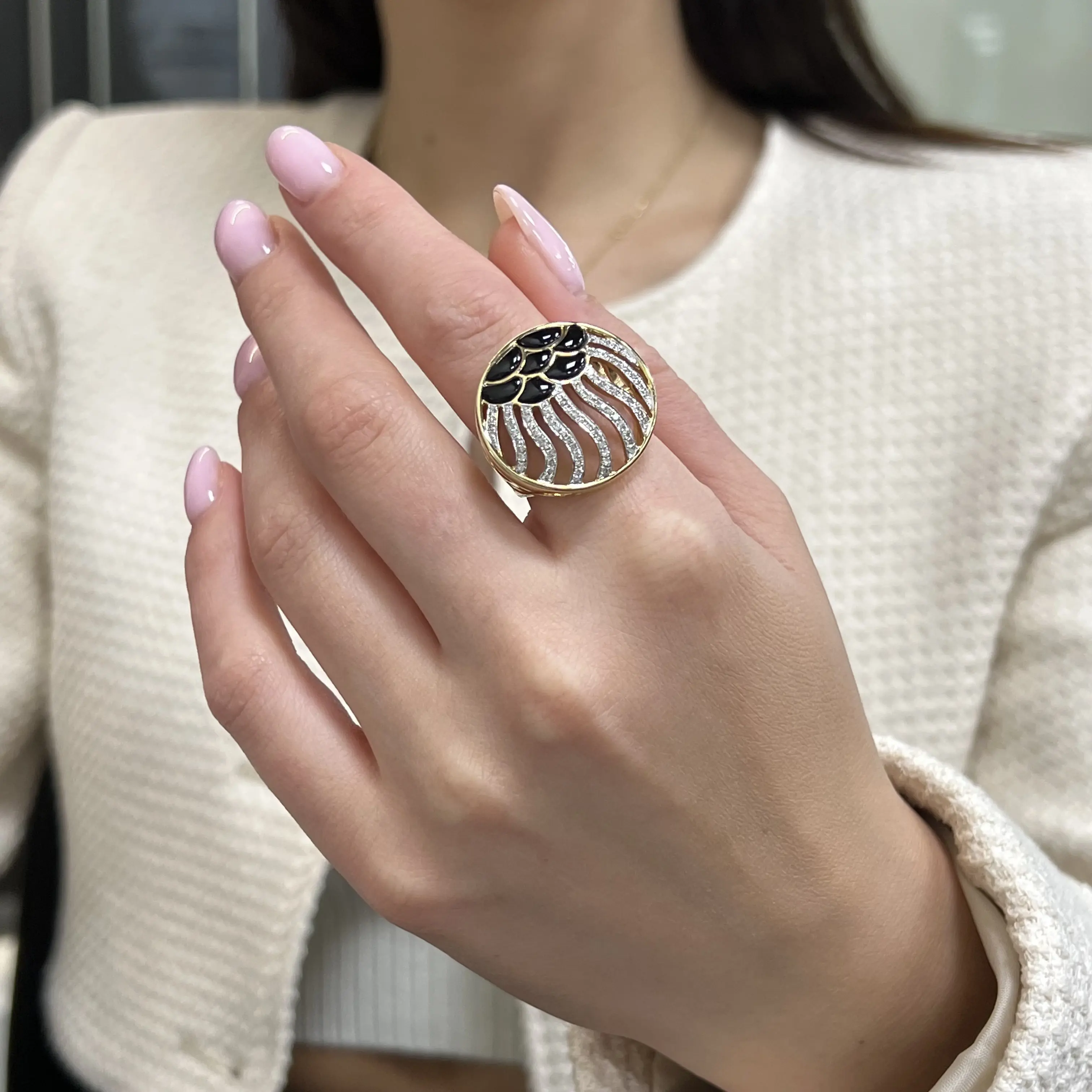 5th image of Rachel Koen 02683 Ring with Diamonds & Gemstones, Unworn condition
