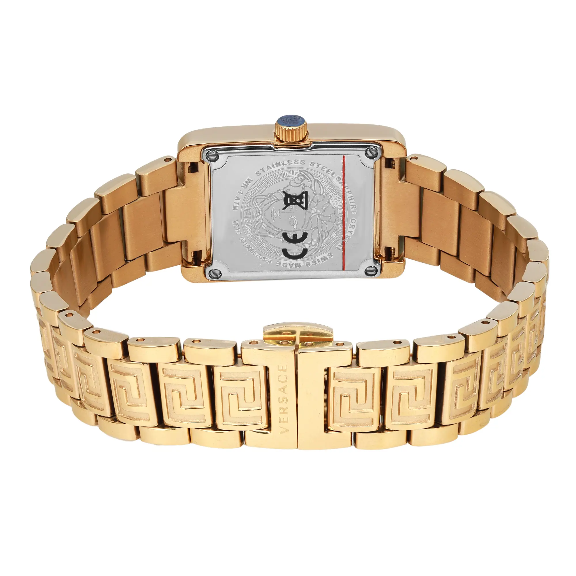 Versace Tonneau Gold-Plated Stainless Steel Quartz Ladies