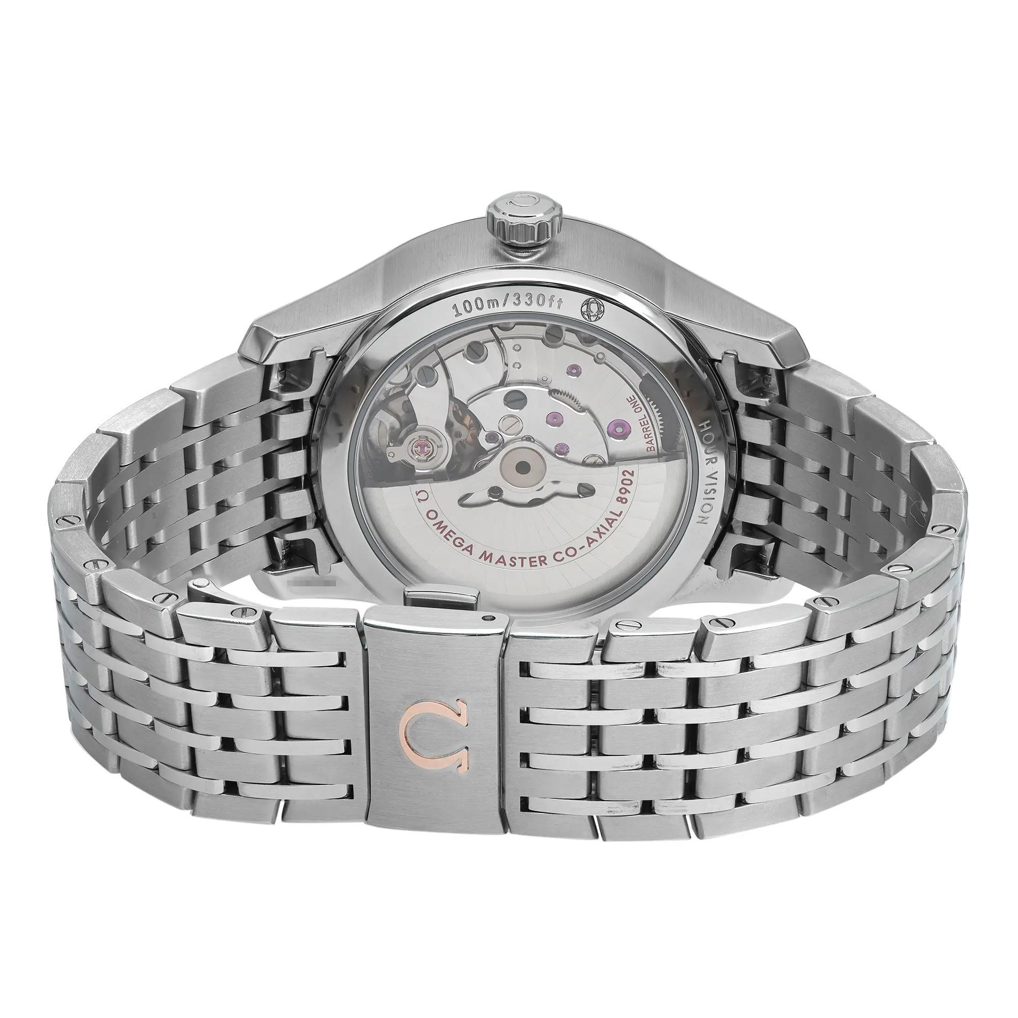 Back View Of Exhibition Back Case And Closed Stainless Steel Band Of OMEGA 433.10.41.22.02.001 Watch Display Model Condition