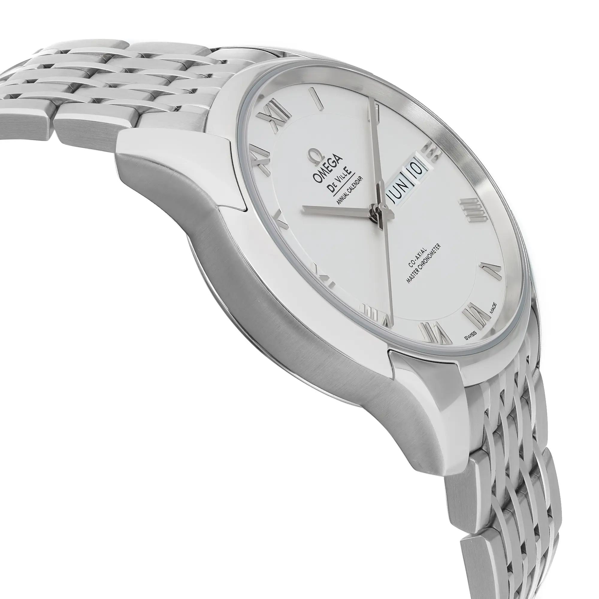 View Of Opposite Crown Facing Side Of OMEGA 433.10.41.22.02.001 Stainless Steel Watch Display Model Condition