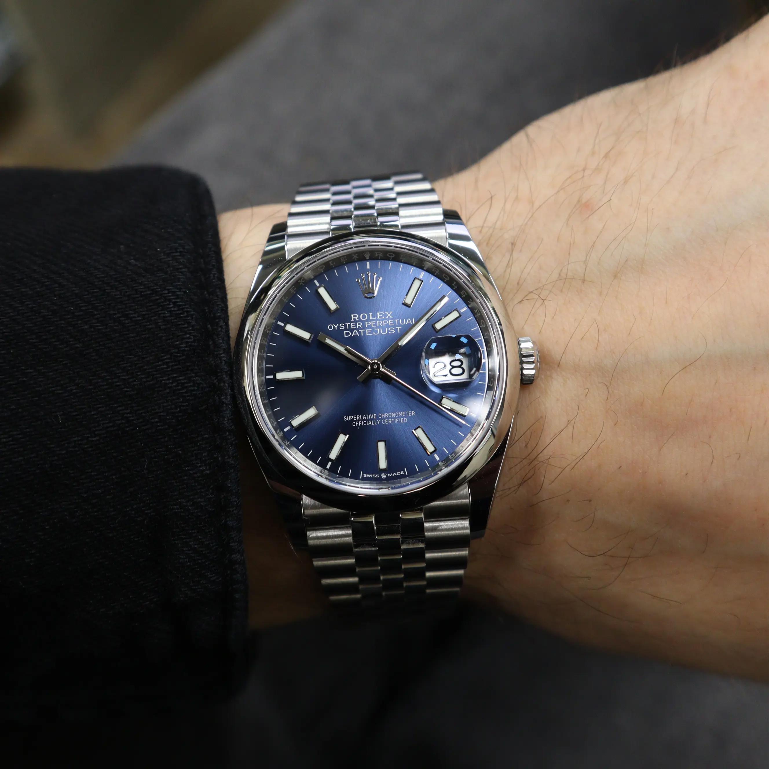 2024 New Rolex 126200 Datejust 36mm Jubilee Domed Blue Dial