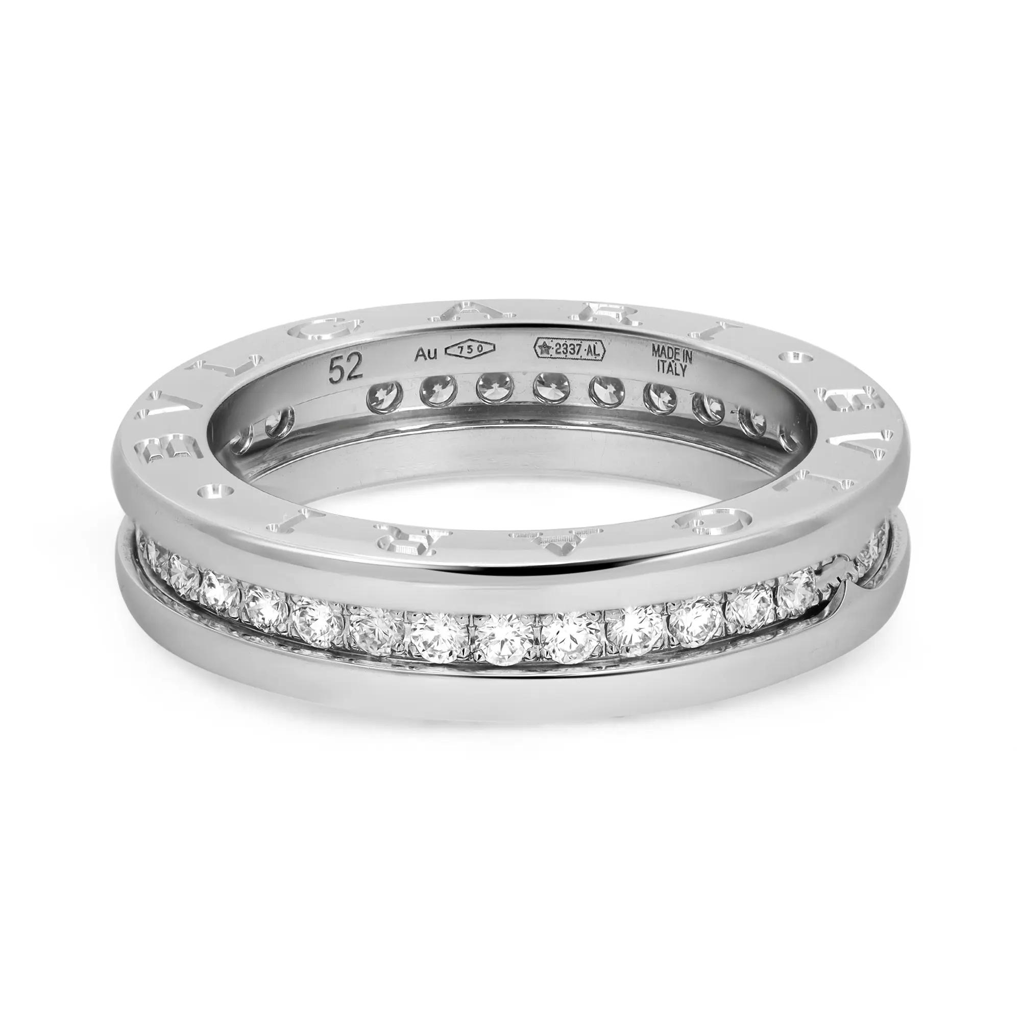 ブルガリ B-zero1 Au750 ダイヤモンドリング 15.5号 Bvlgari B.Zero1 Au750 18K Yellow Gold Full Diamond Ring #52