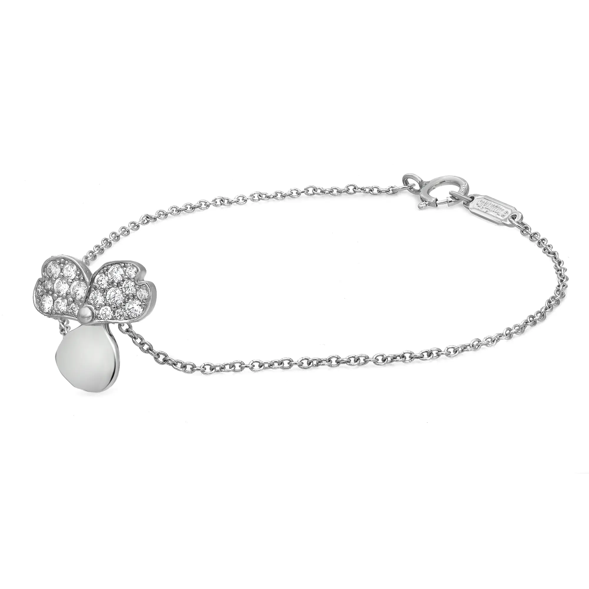 Tiffany & Co. Paper Flowers Diamond Bracelet Platinum 6.5 Inches