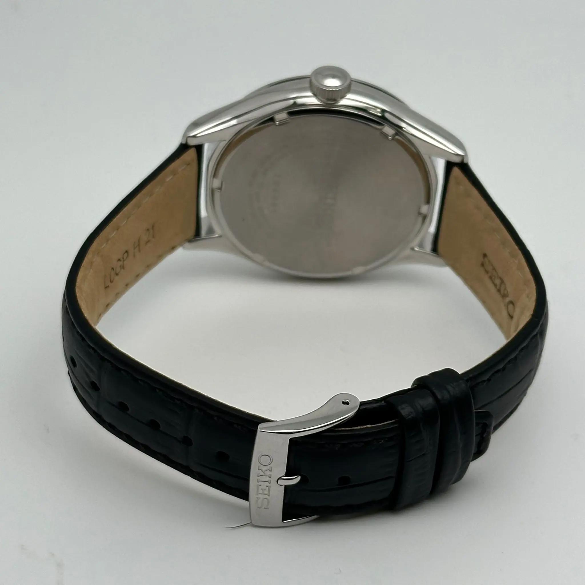 Seiko Solar 42mm Stainless Steel Date Black Dial Mens Quartz Watch