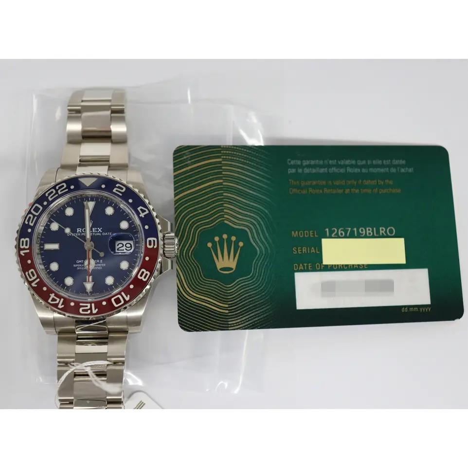 2023 New Rolex 126719BLRO 18K White Gold Ceramic Blue Dial Pepsi