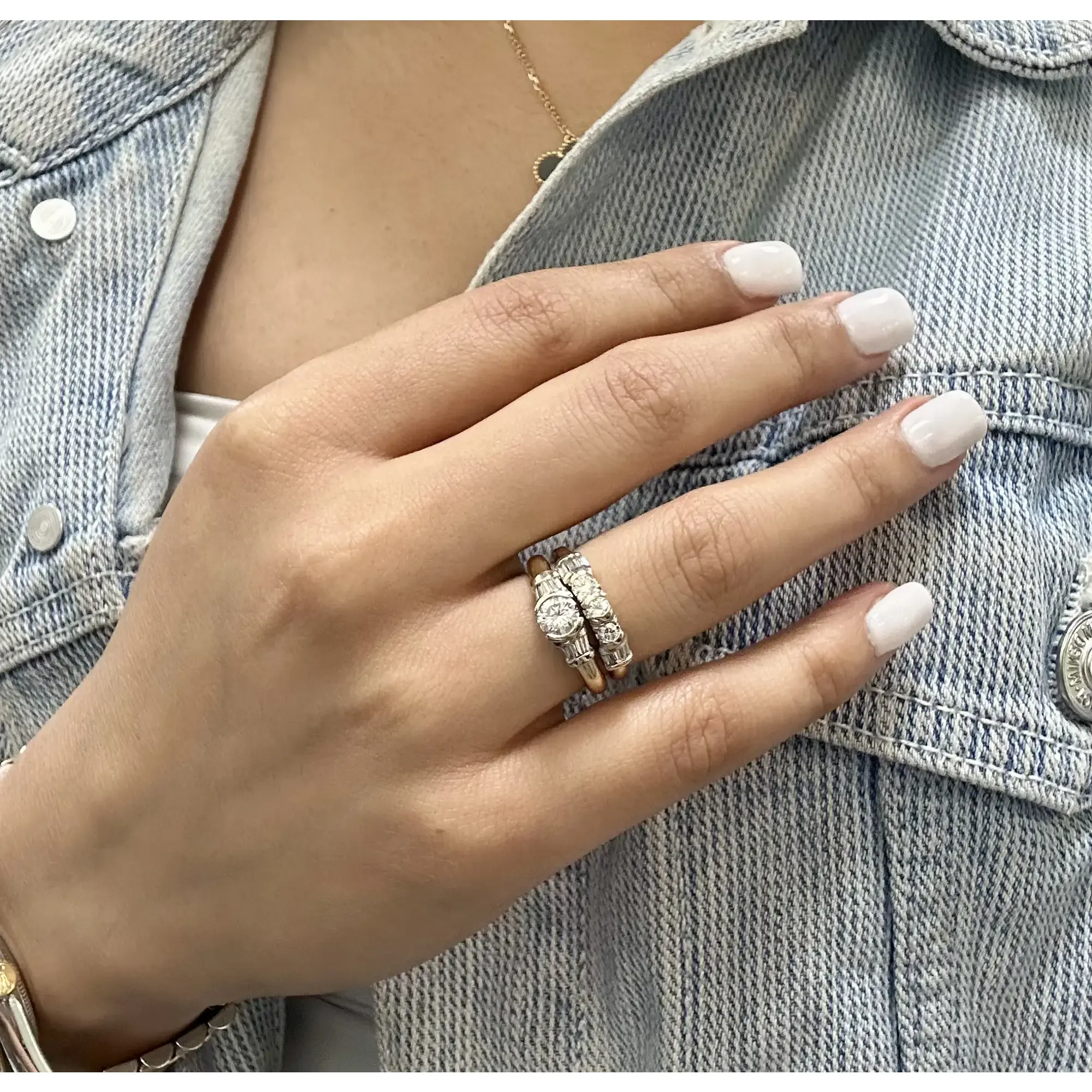 5th image of Rachel Koen 029175 Engagement Ring with Diamonds, New condition