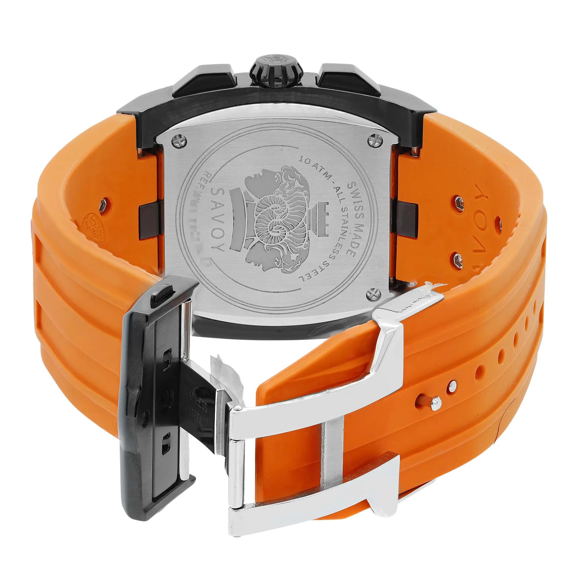 Savoy Icon Extreme Steel Chronograph Black Dial Mens Quartz Watch