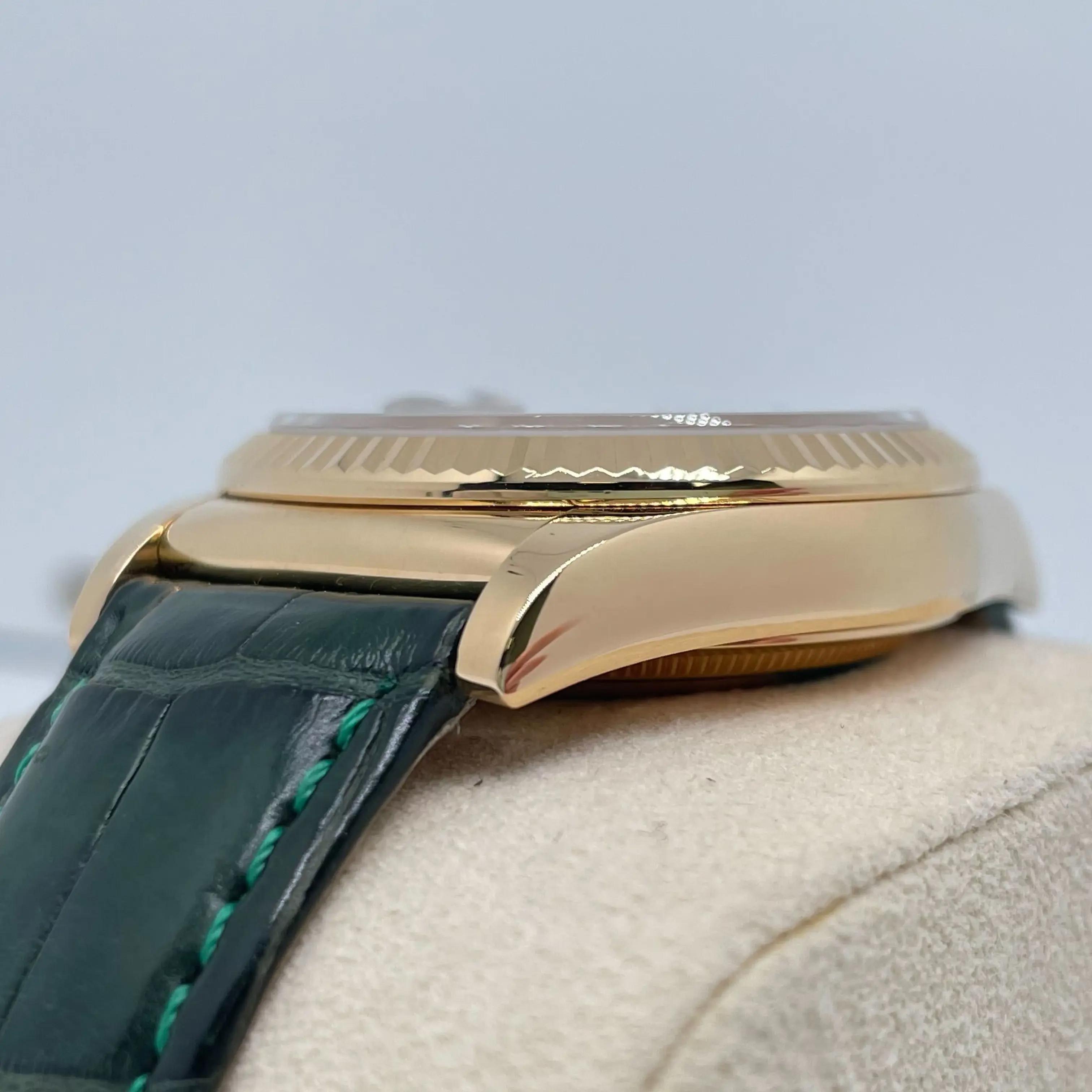 Mint Rolex 118138 Day-Date 36mm 18k Yellow Gold Leather Green