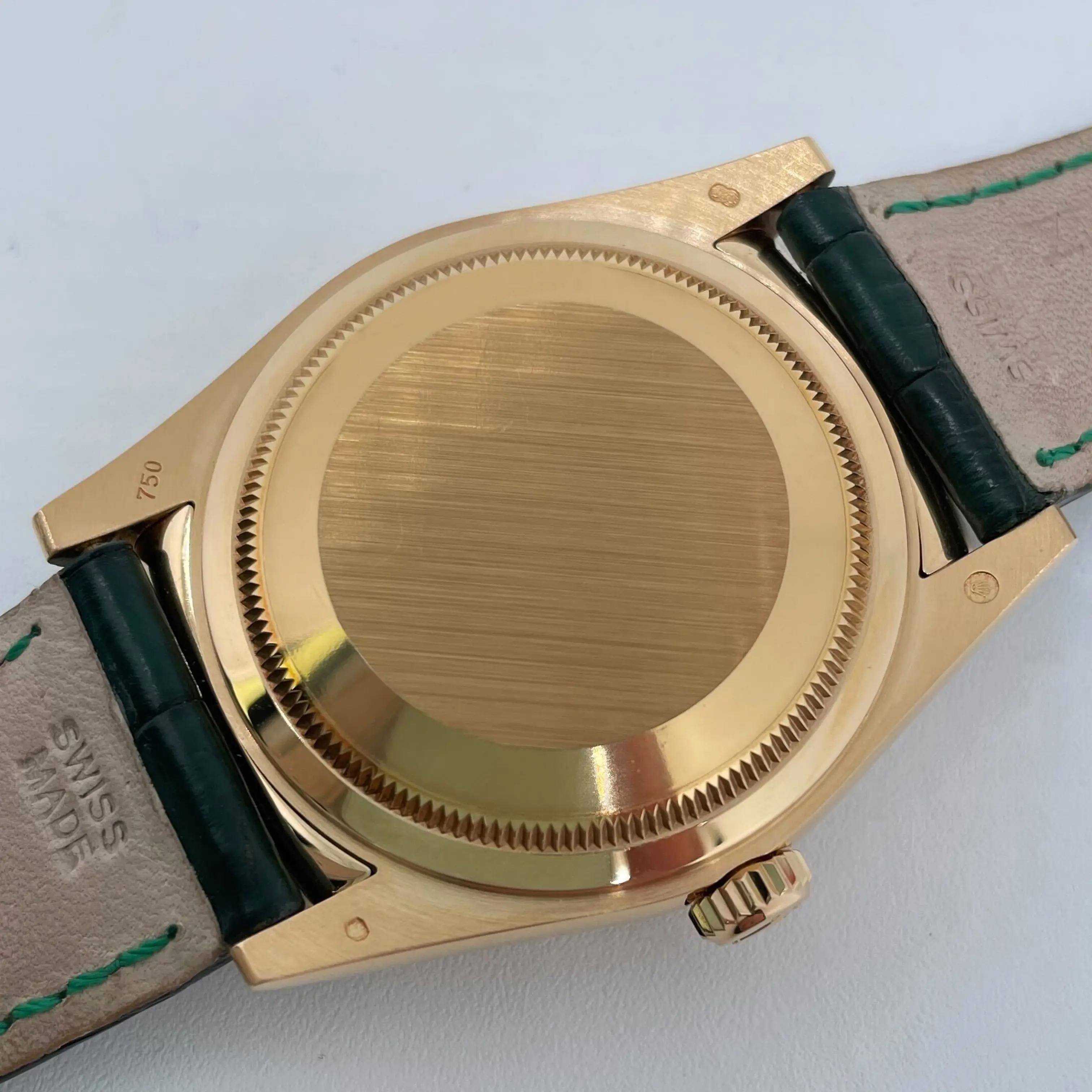 Mint Rolex 118138 Day-Date 36mm 18k Yellow Gold Leather Green