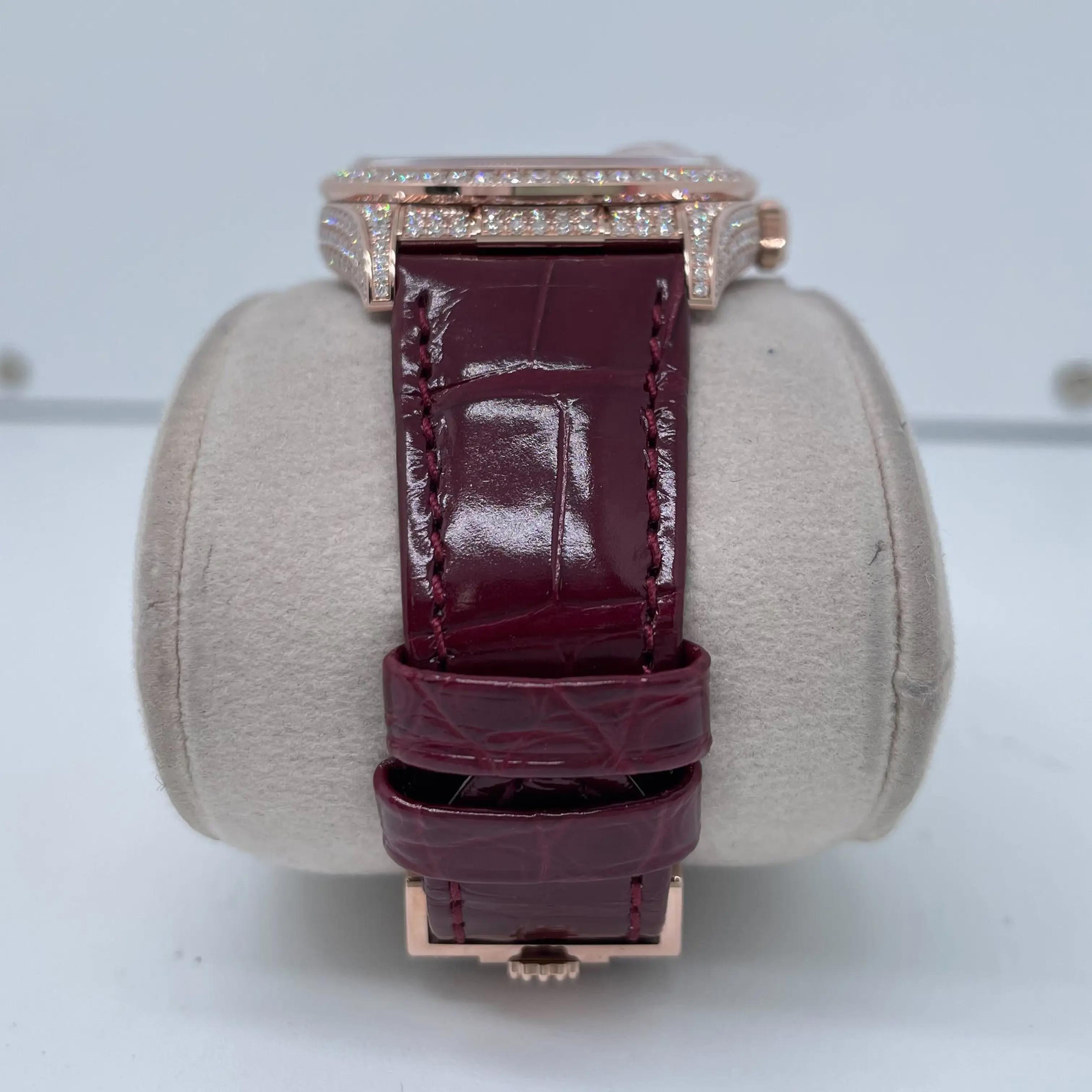 『rockです』 New 2024 Rolex 128155RBR DayDate 36 18K Rose Gold Diamond Pave