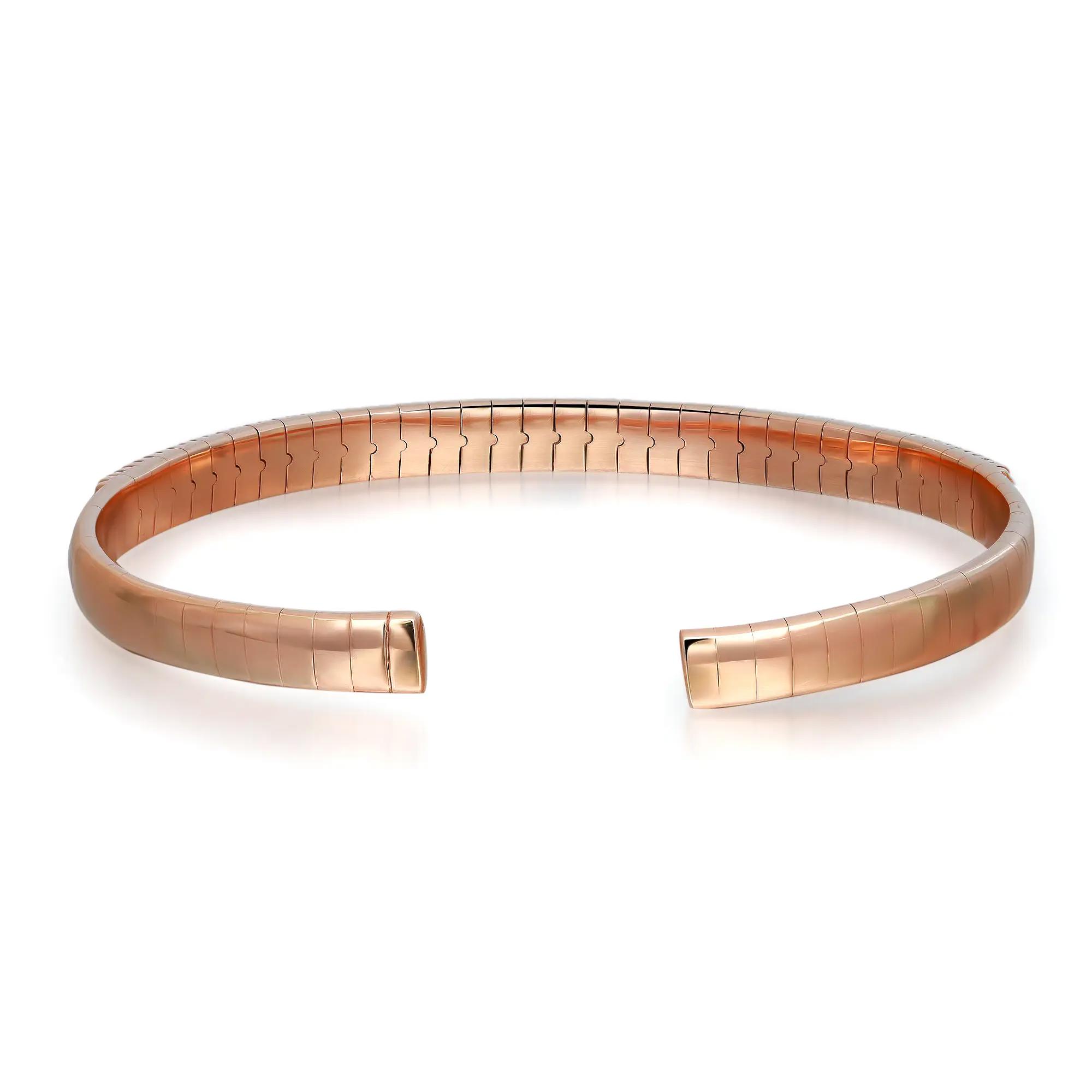 Damiani Metropolitan Diamond Open Flexible Bangle Bracelet