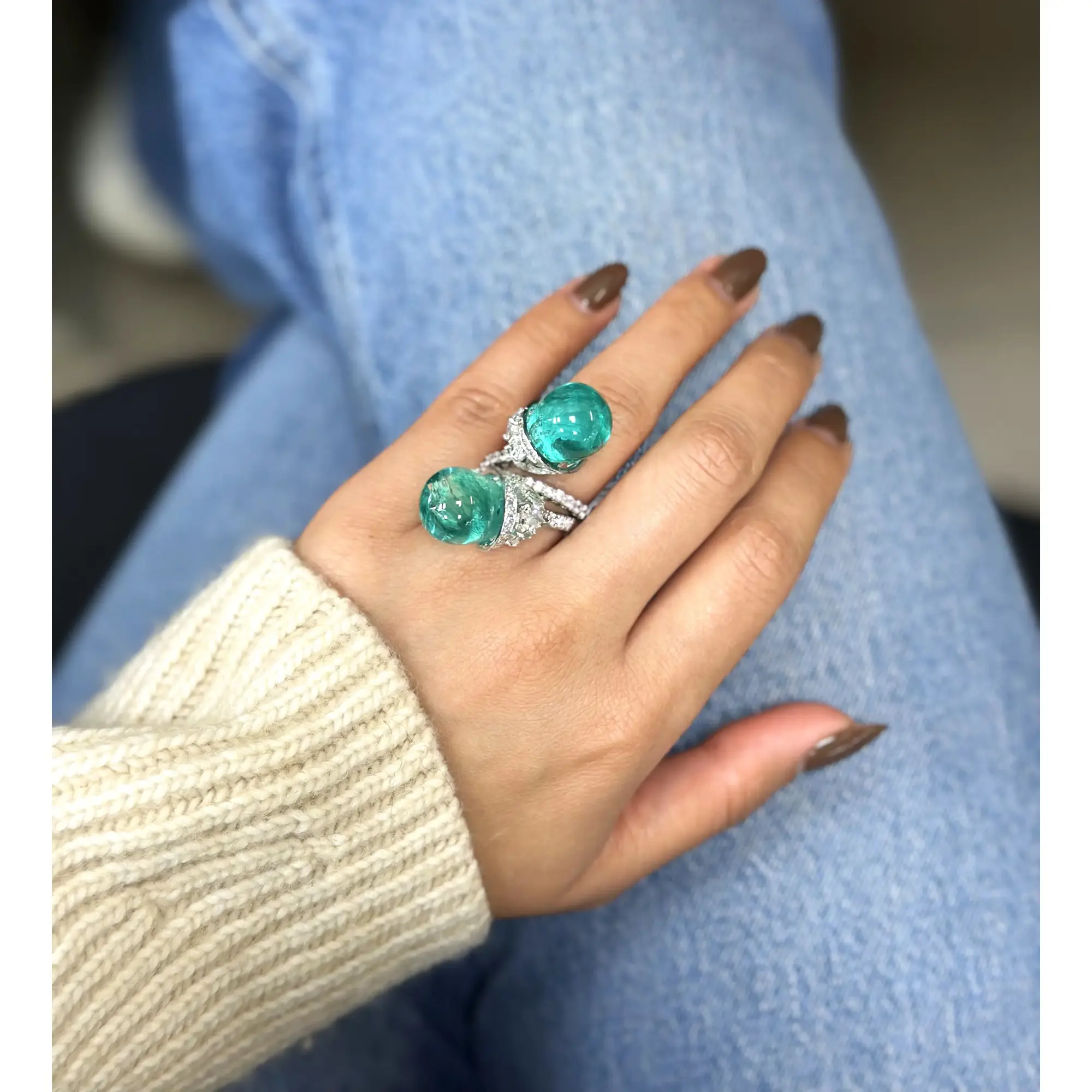 5th image of Rachel Koen 044311 Ring with Gemstones, PreOwned condition