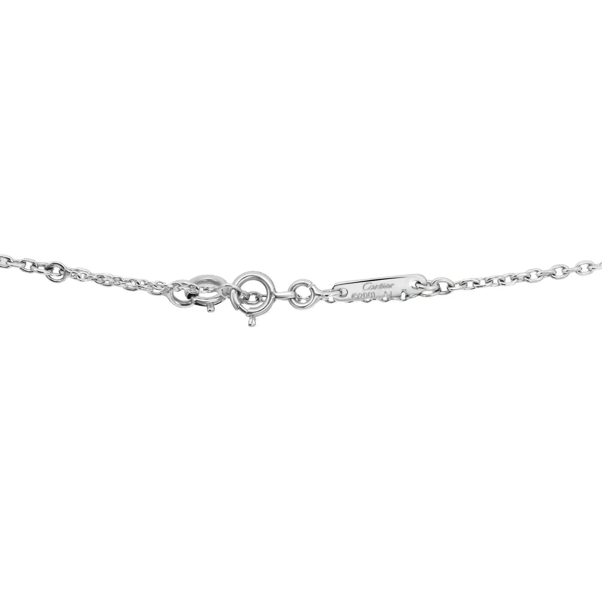 Cartier C Heart De Cartier Pendant Necklace 18K White Gold 16.5