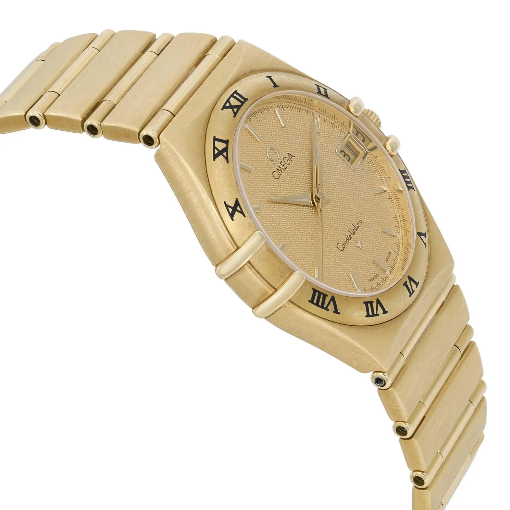 Omega Constellation 18K Yellow Gold Champagne Dial Unisex Watch