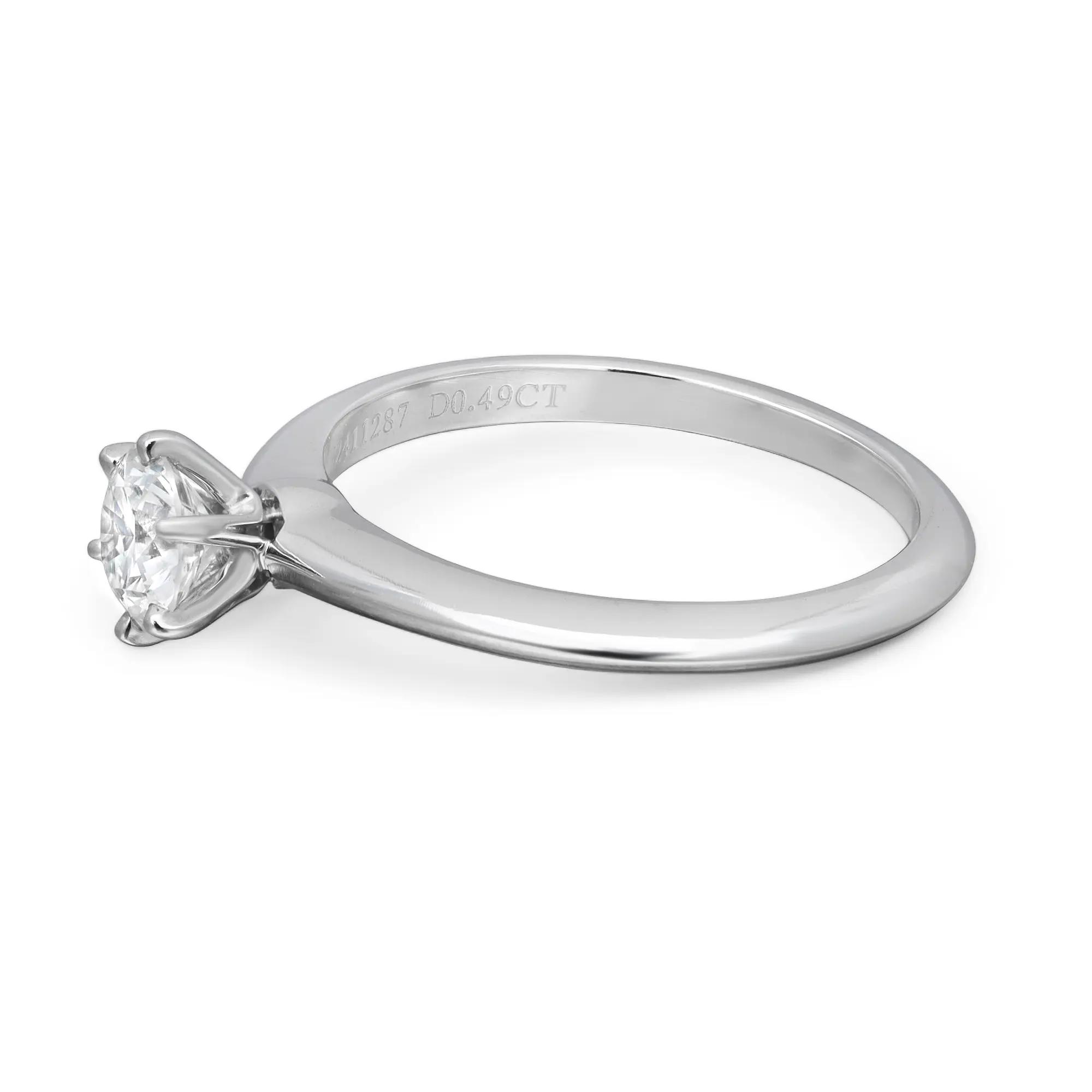 3rd image of Tiffany & Co. 044949 Engagement Ring with Diamonds, PreOwned condition