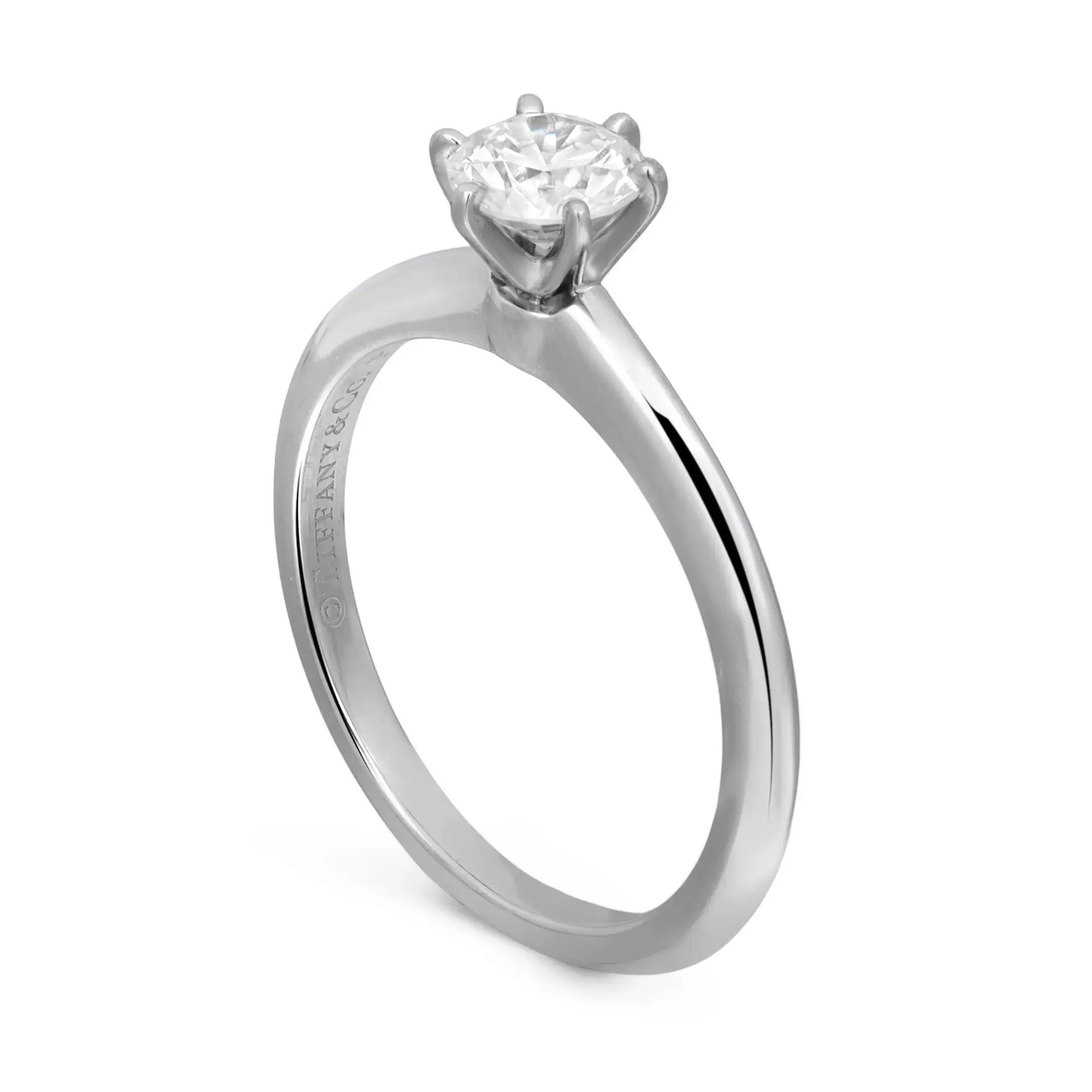 2nd image of Tiffany & Co. 044949 Engagement Ring with Diamonds, PreOwned condition