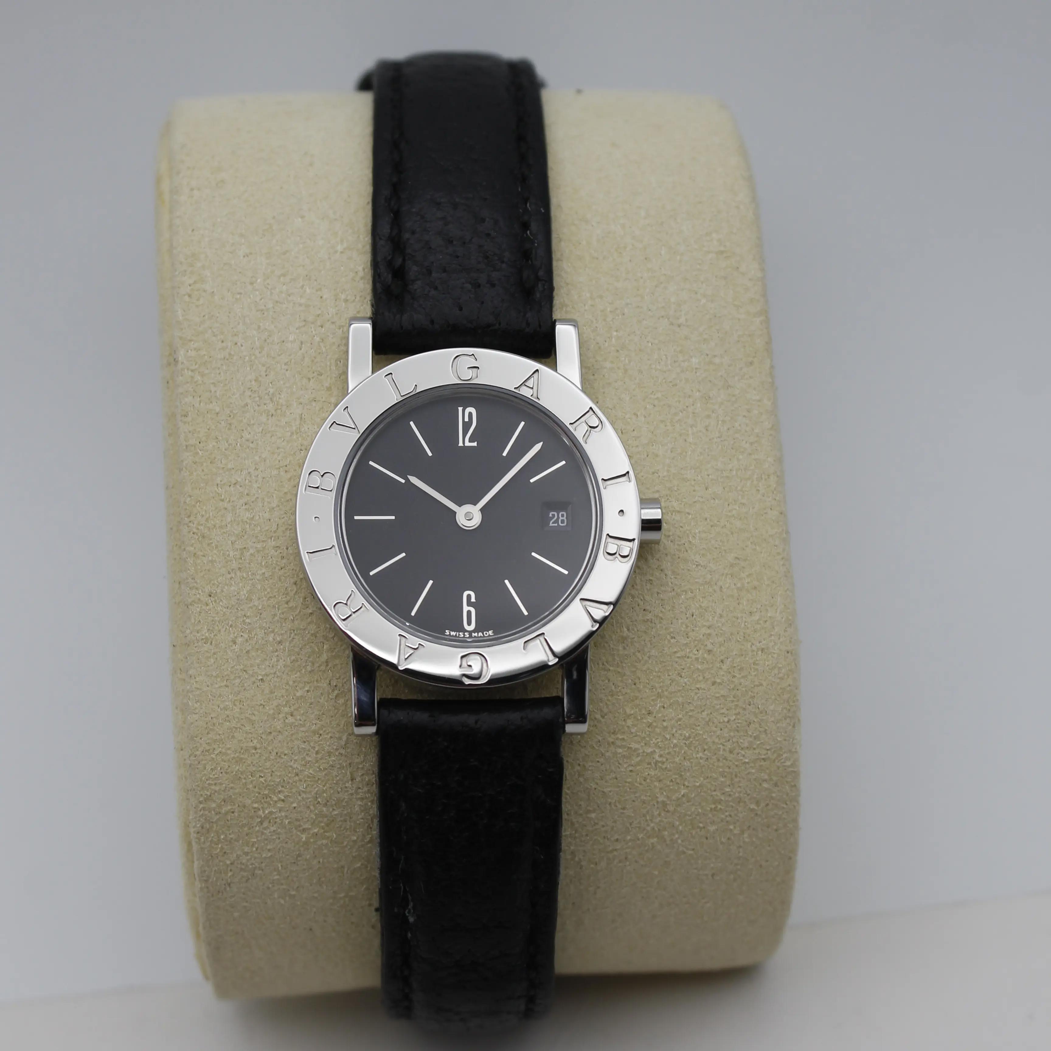 BVLGARI Watch BB26SLD Quartz Black Dial Stainless Steel Leather Women\'s Preowned Bvlgari Bvlgari BB 26 SLD stainless steel 26mm | main image 2
