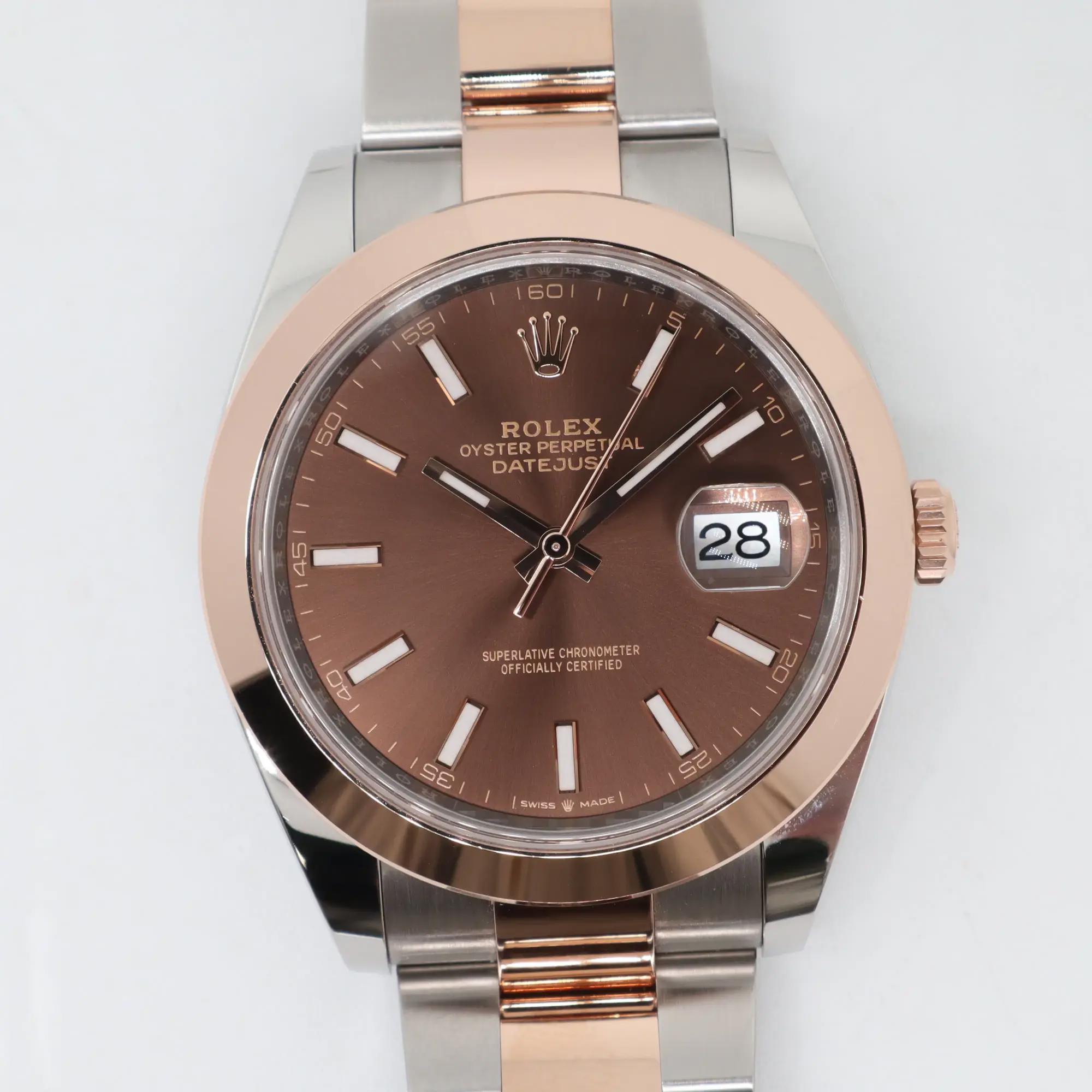 2024 New Rolex 126301 Datejust 41 18K Rose Gold Steel Chocolate