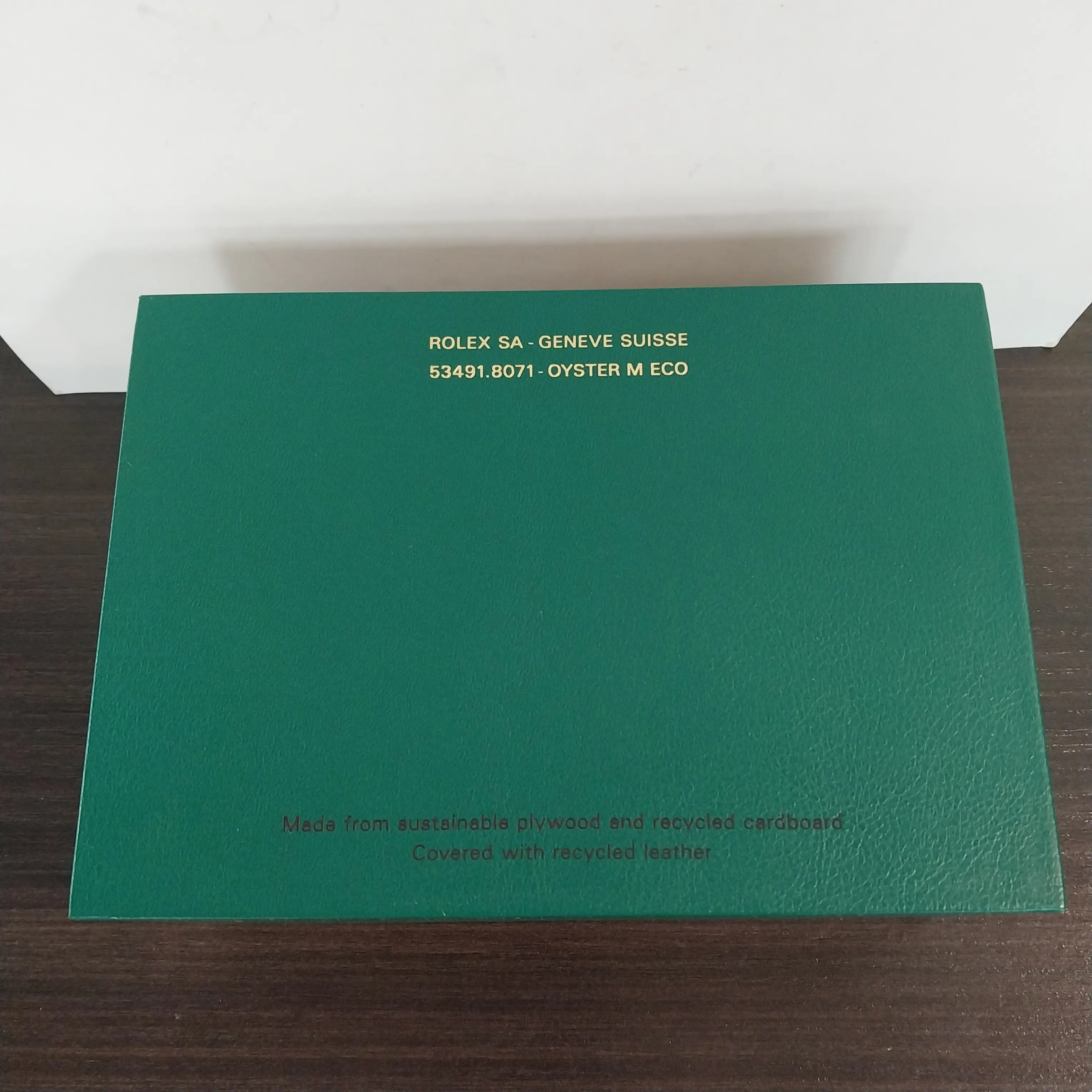 5【美品・最新型】ROLEX 箱 ECO仕様 OYSTER M GMT冊子・タグ Rolex Green Oyster M Eco Presentation Storage Watch Box
