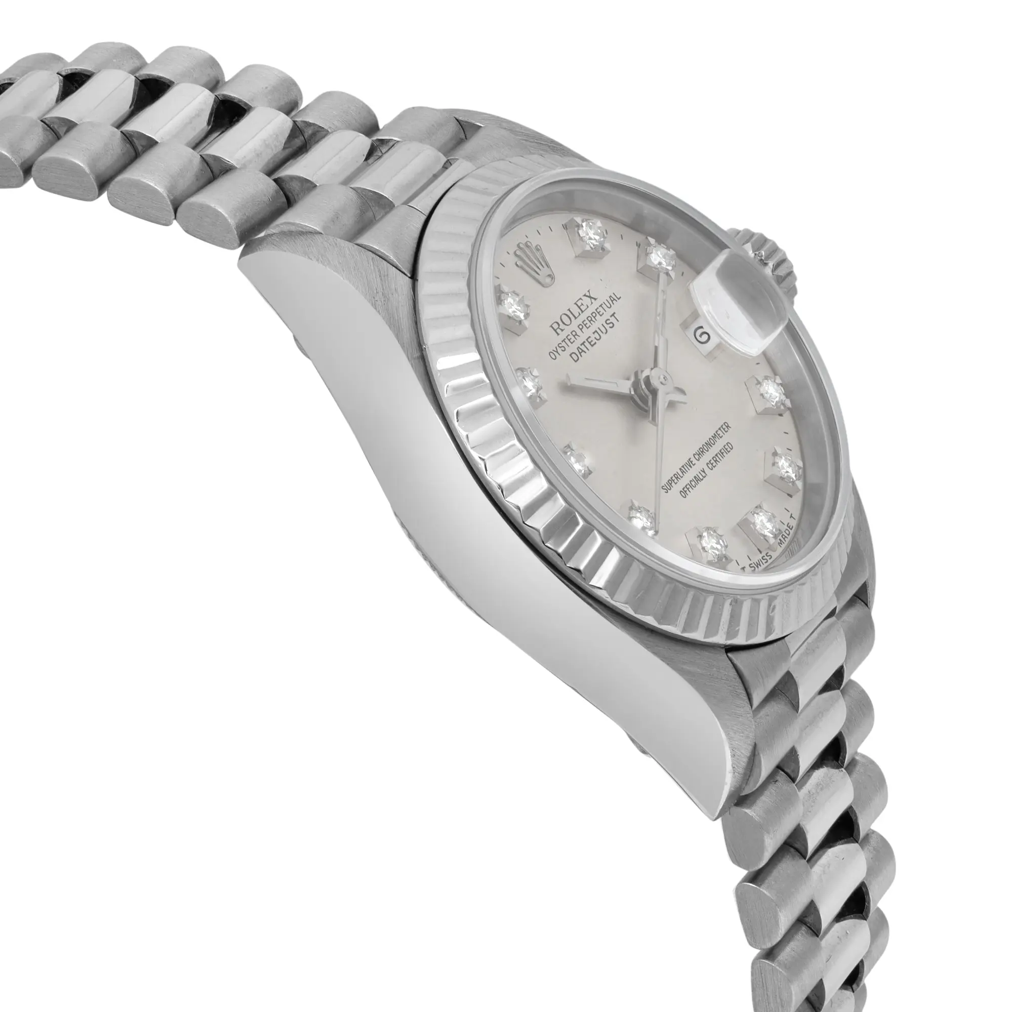 ROLEX　69179/79179　純正コマ　駒　18K WG　ロレックス Rolex Lady-Datejust 18K White Gold Silver Diamond Dial Ladies