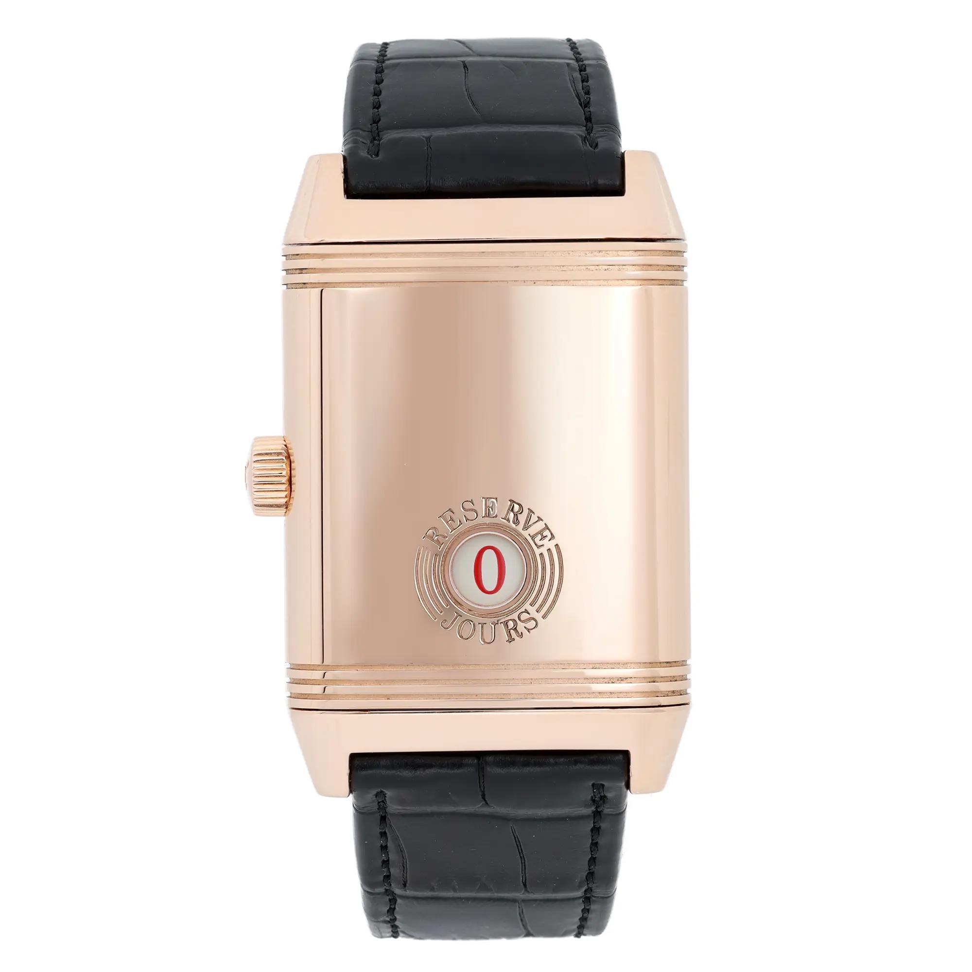 Front Full View Of Jaeger-LeCoultre 240.214 Rose Gold Watch Pre Owned Condition Excellent