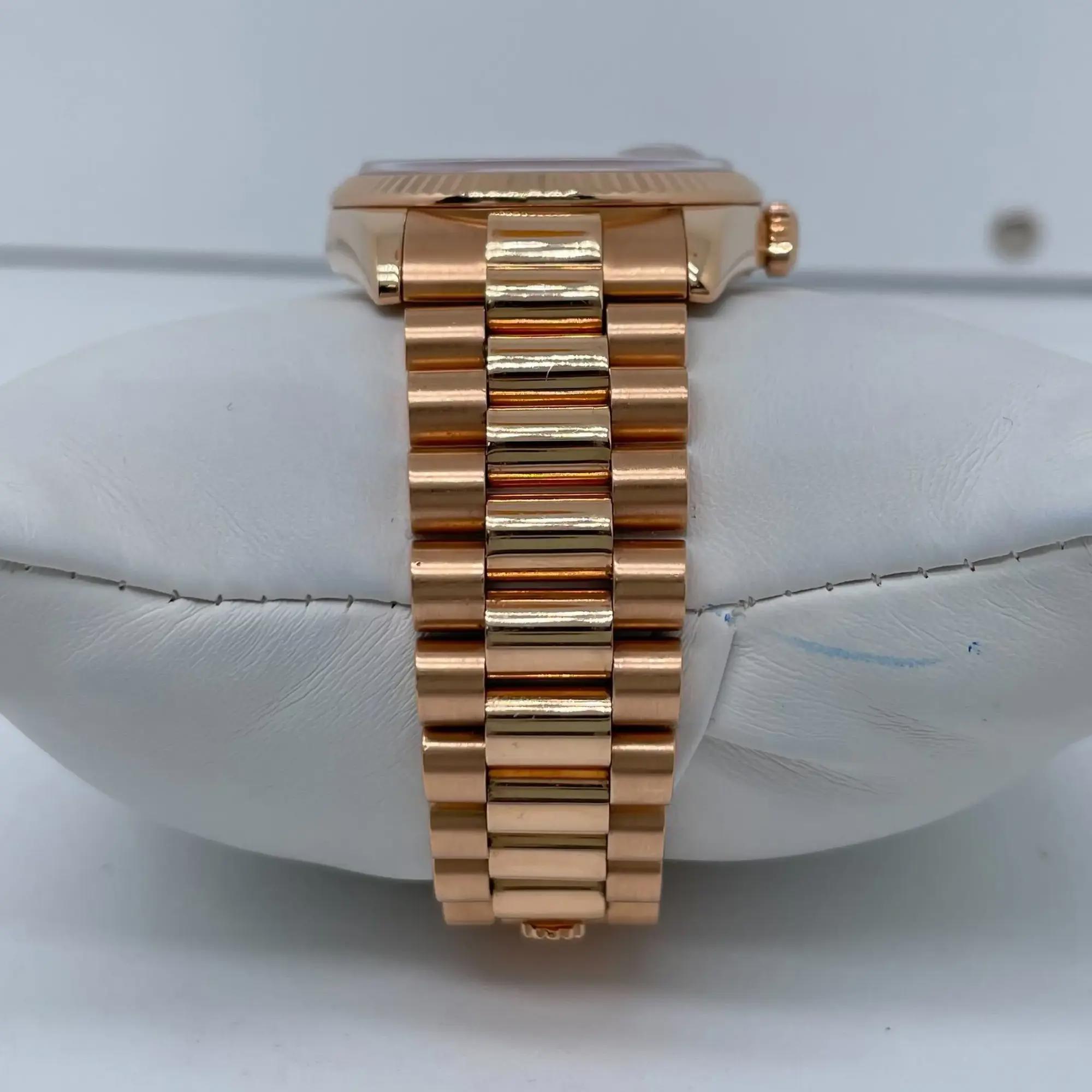 2000s Rolex 118235 Day-Date 36mm President 18K Rose Gold Black