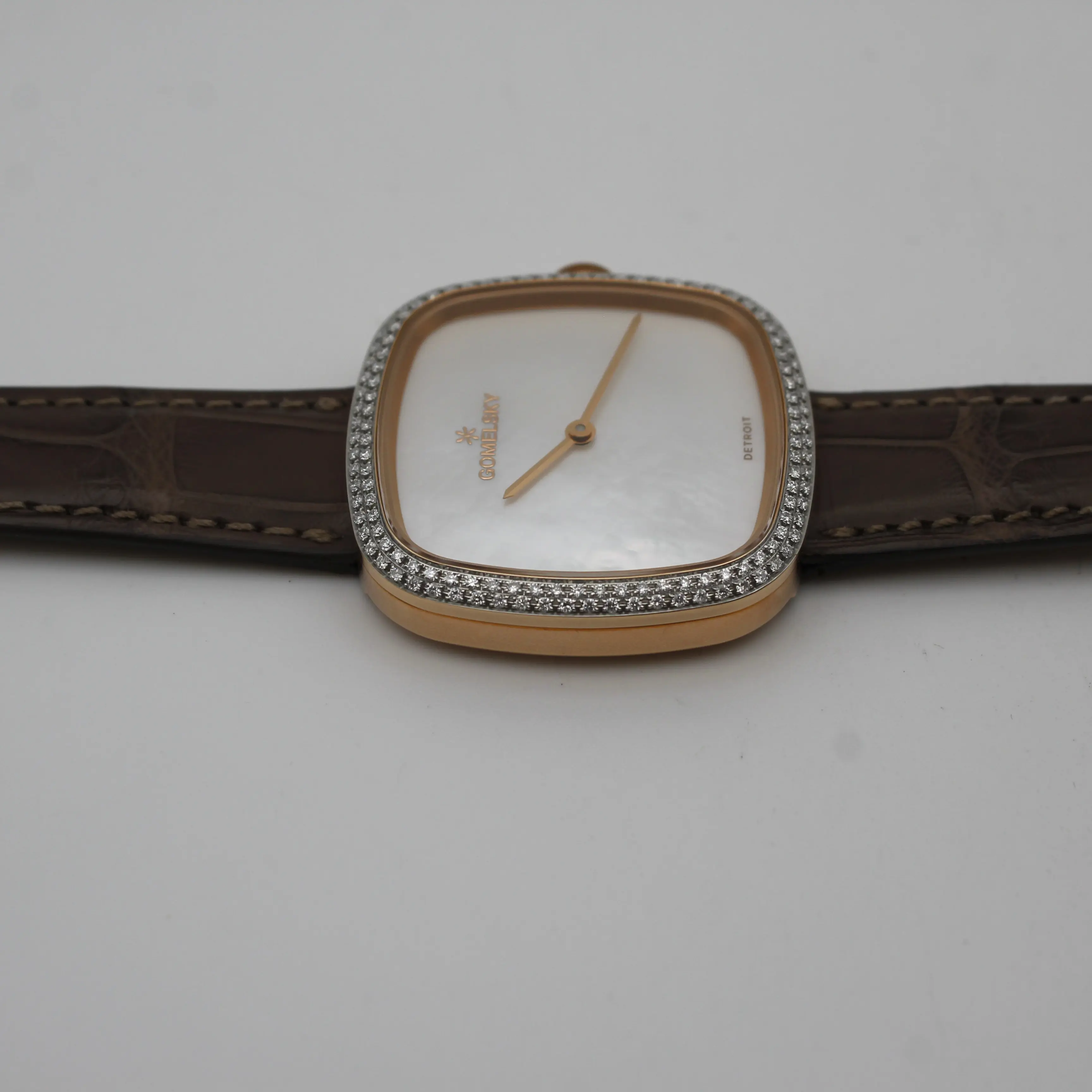 Gomelsky Eppie Sneed Steel Mother of Pearl Dial Diamond  display picture 1
