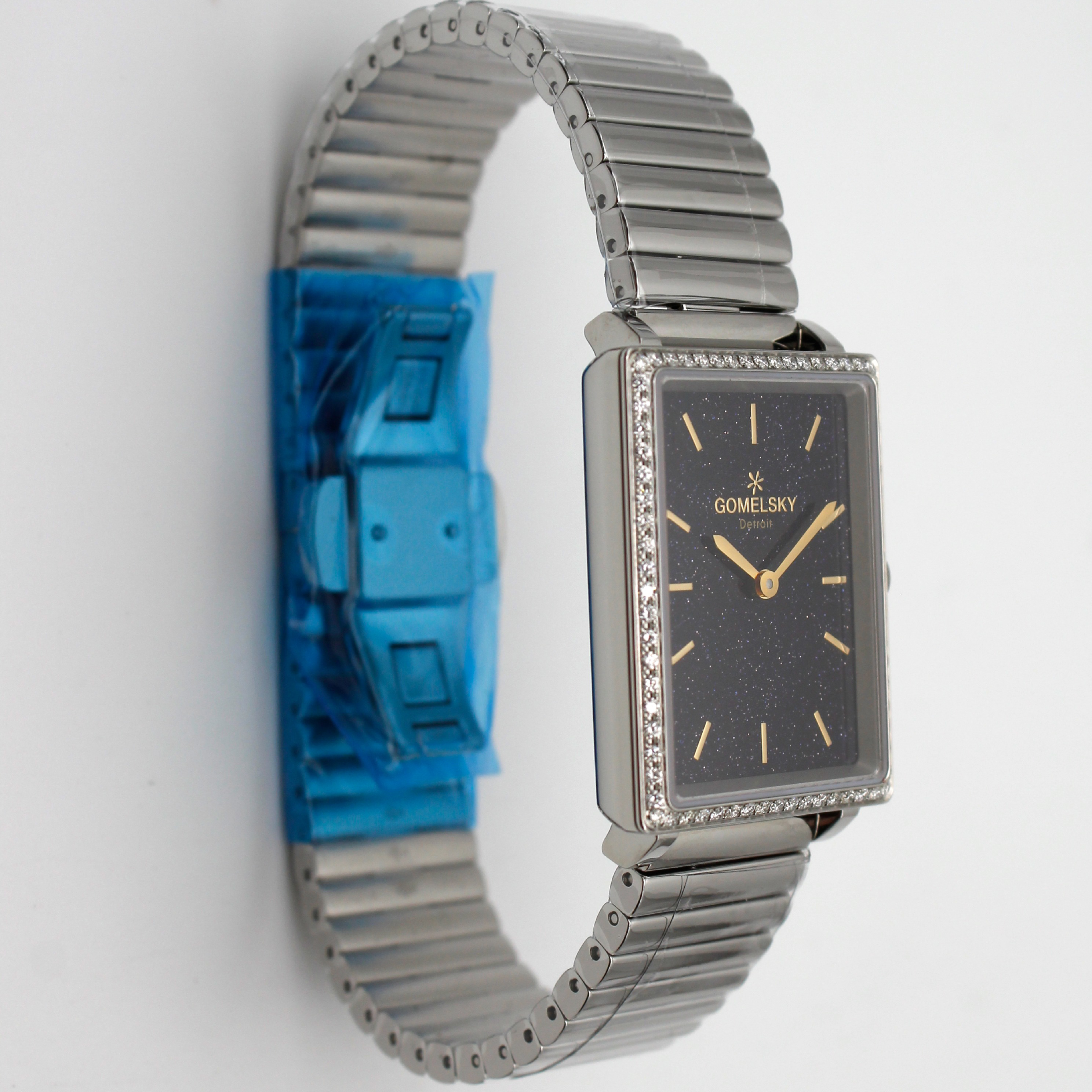 Gomelsky Shirley Fromer Steel MOP & Blue Ladies Watch Gomelsky Shirley Fromer Steel Black Dial Diamond Quartz  main image 2