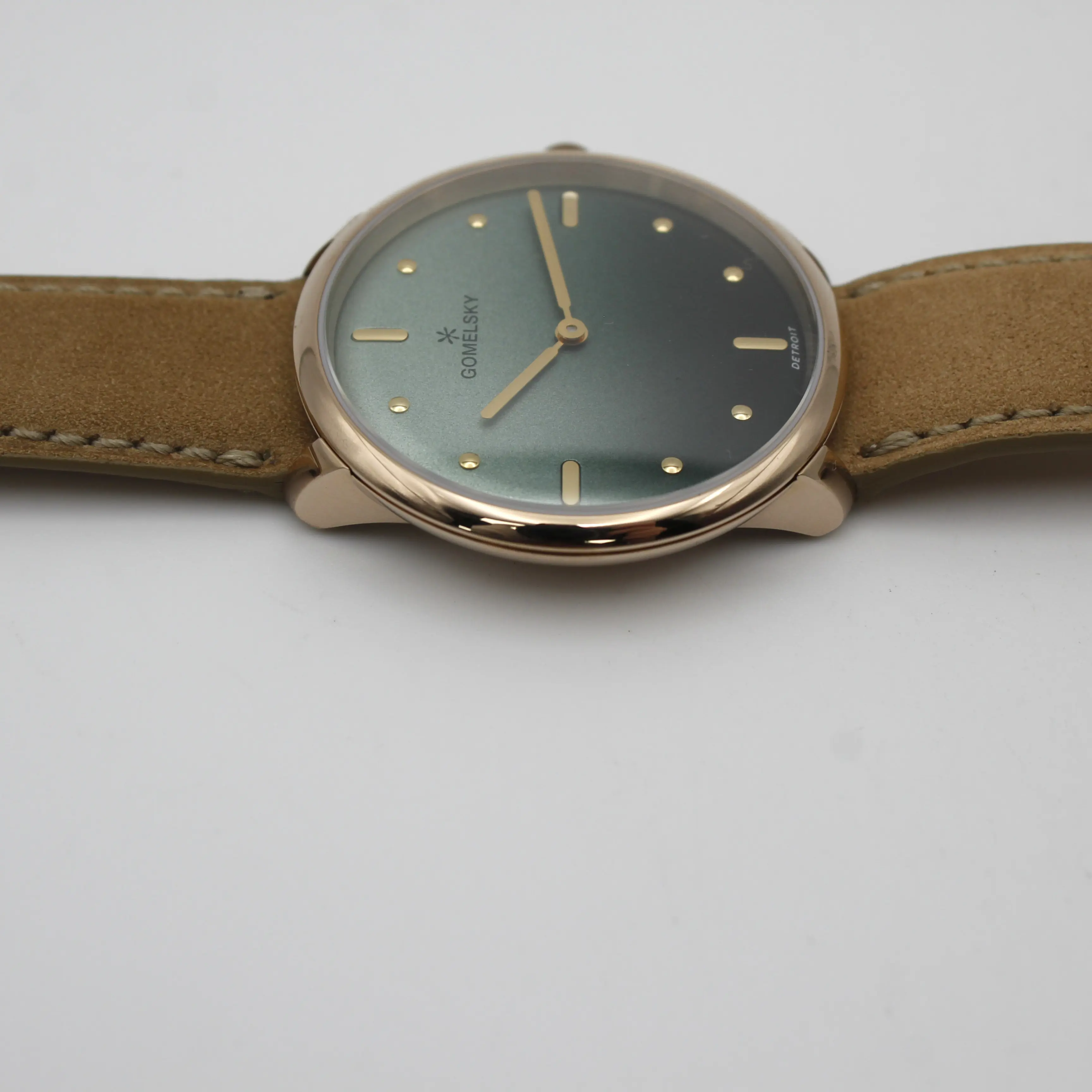 Gomelsky Audrey 6 Gold Tone Steel Green Dial Quartz Ladies 
