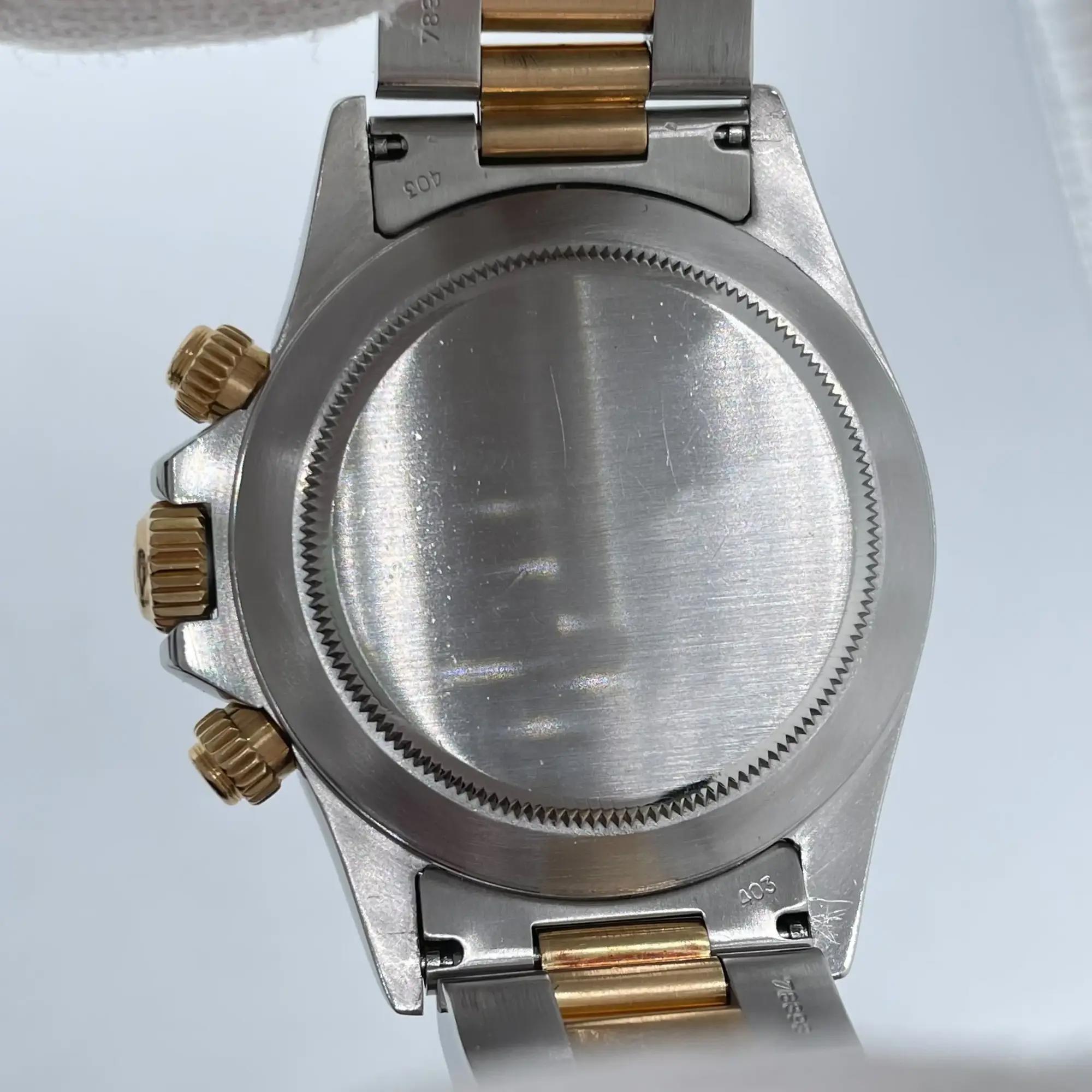 1990s Rolex 16523 Daytona 40mm 18K Yellow Gold Steel Black