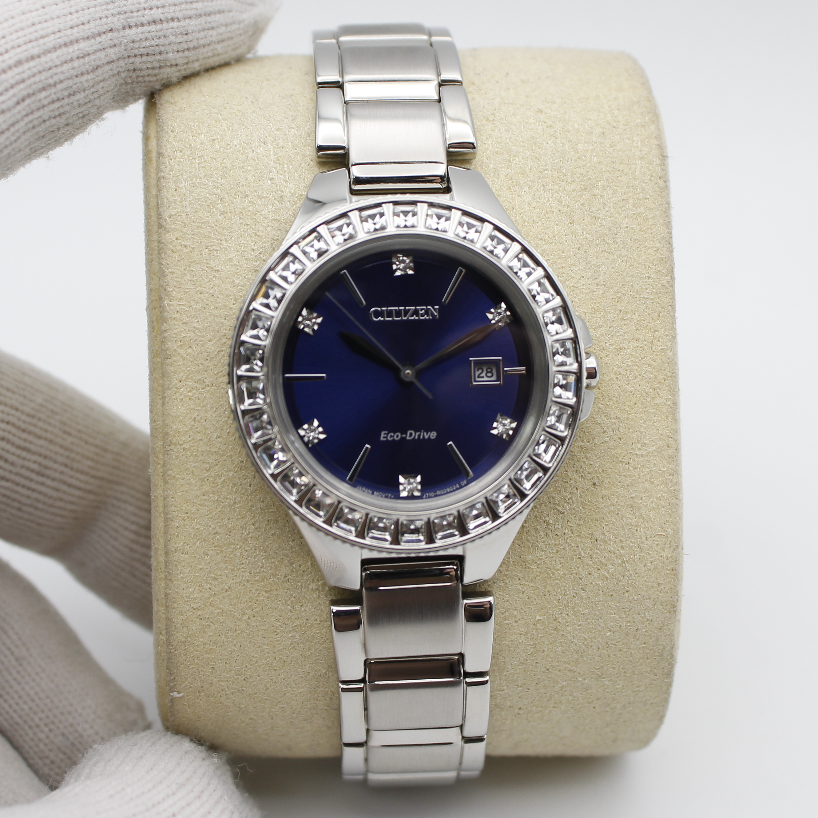 Citizen Silhouette Eco-Drive Steel Crystal Blue Dial Ladies Watch Citizen Silhouette Crystal Watch - Eco-Drive Blue Dial  main image 3