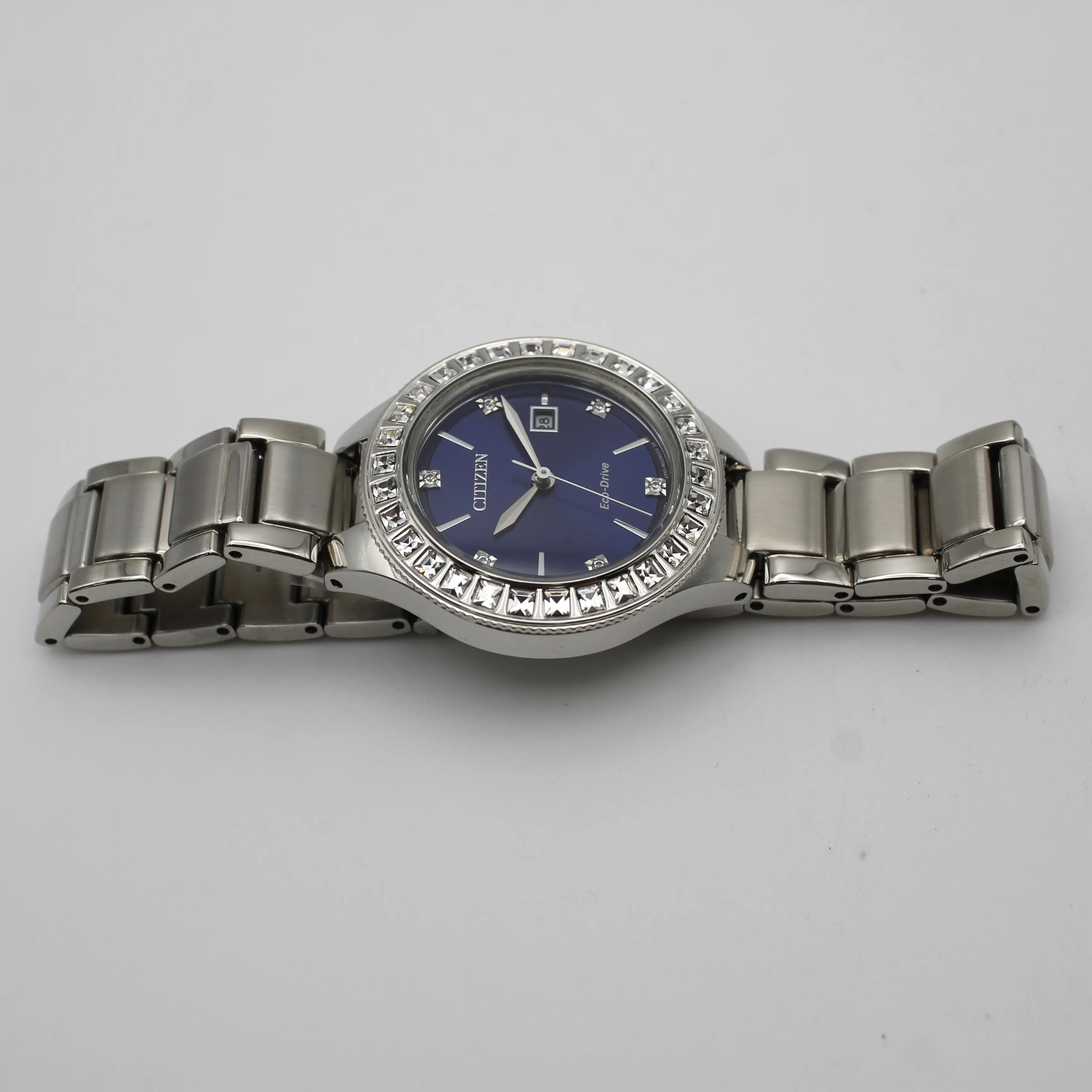 Citizen Silhouette Eco-Drive Steel Crystal Blue Dial Ladies Watch Citizen Silhouette Crystal Watch - Eco-Drive Blue Dial  main image 2