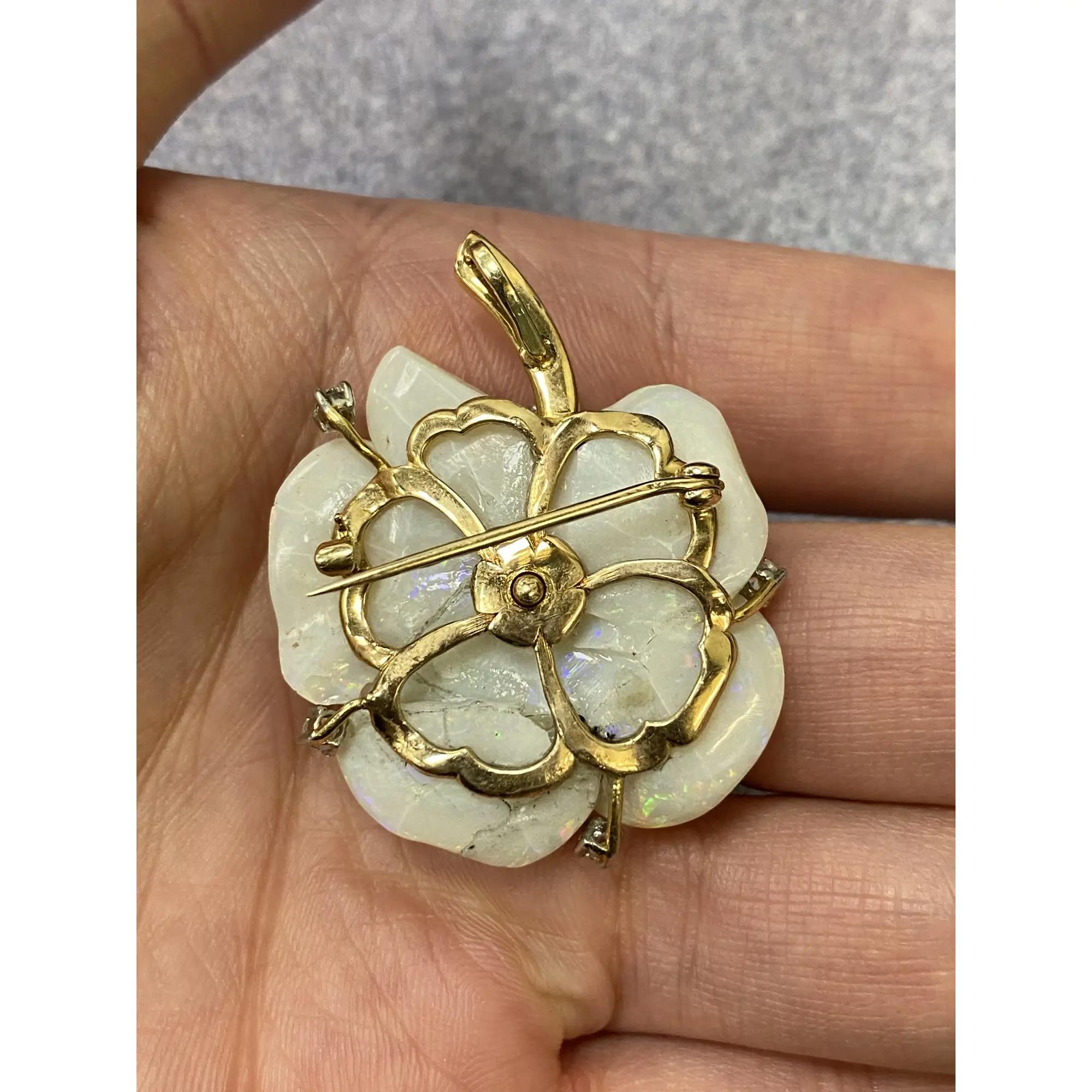5th image of Rachel Koen 020573 Brooch with Diamonds & Gemstones, PreOwned condition