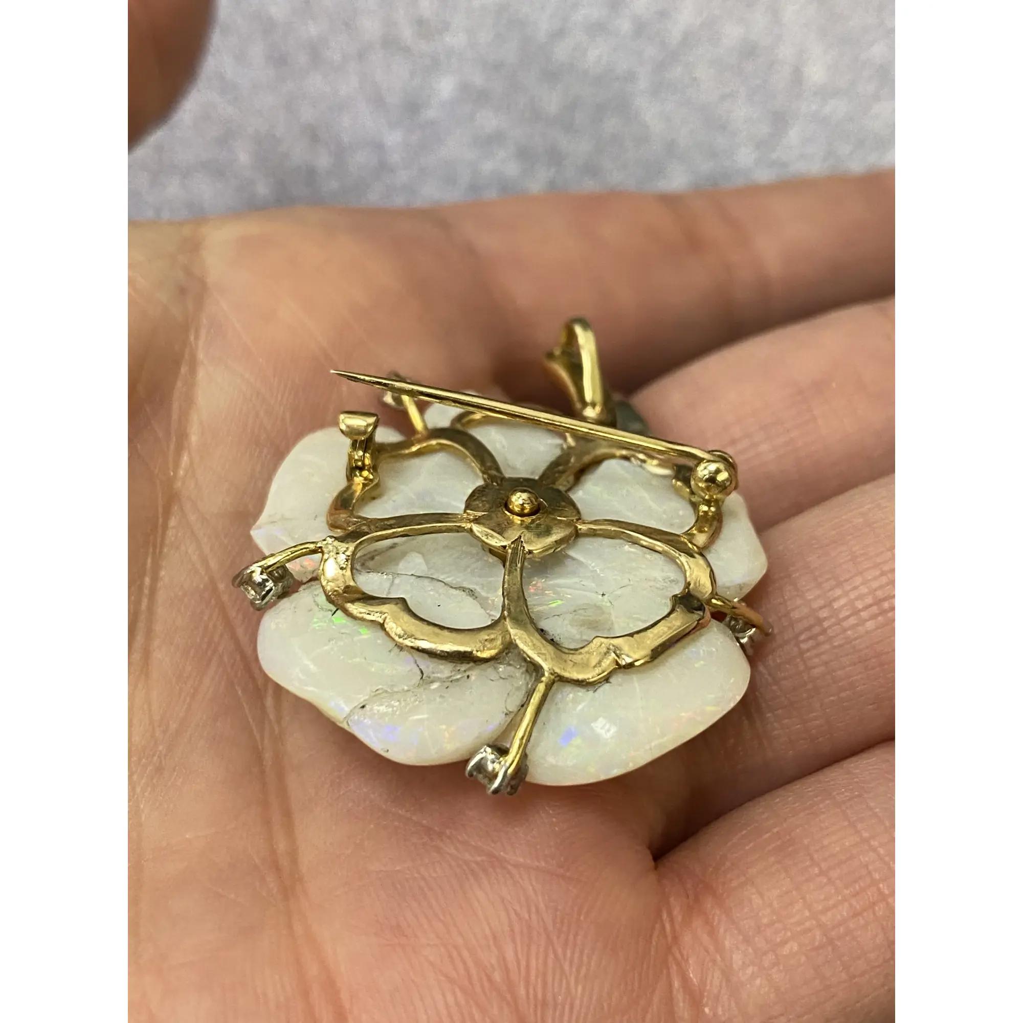 6th image of Rachel Koen 020573 Brooch with Diamonds & Gemstones, PreOwned condition