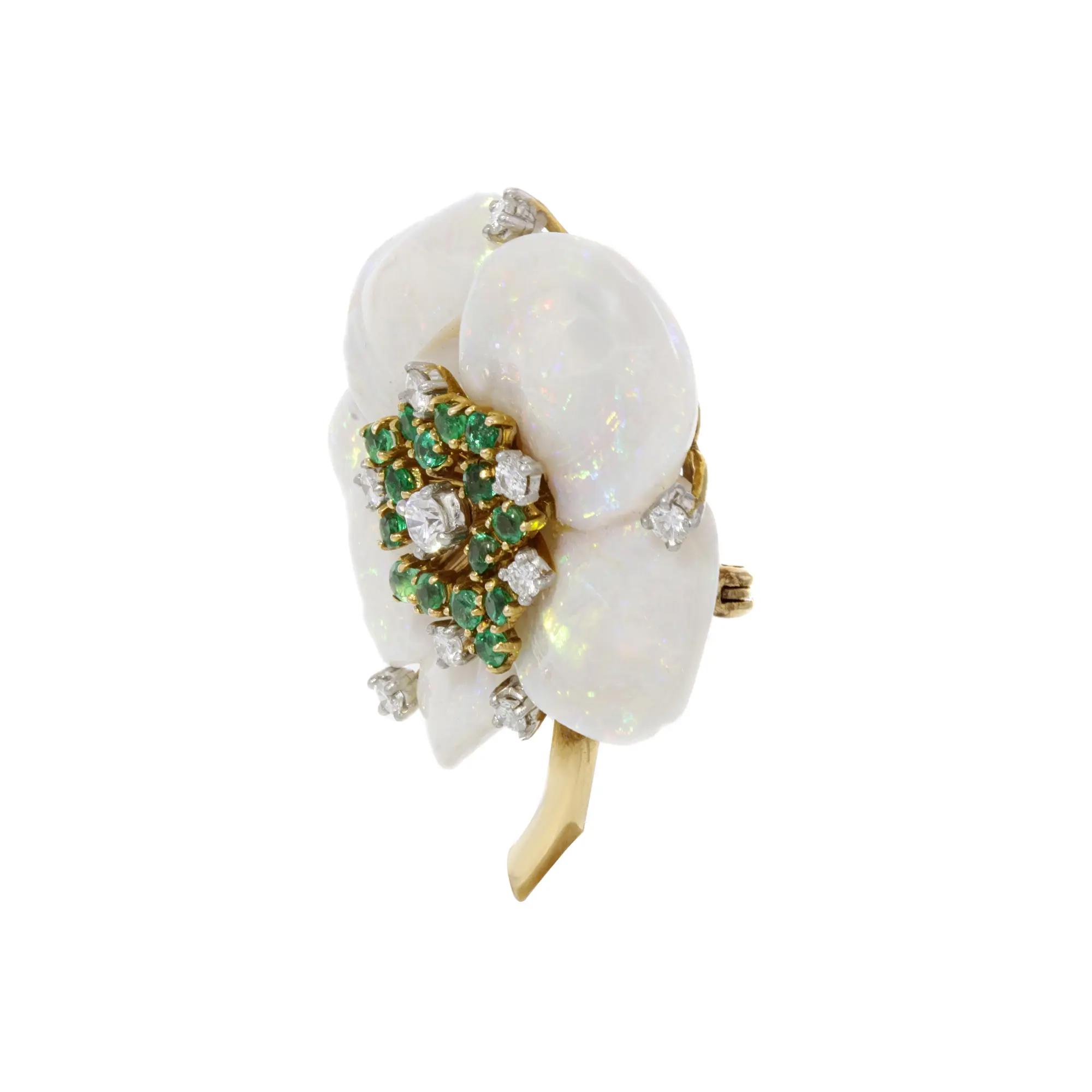 2nd image of Rachel Koen 020573 Brooch with Diamonds & Gemstones, PreOwned condition