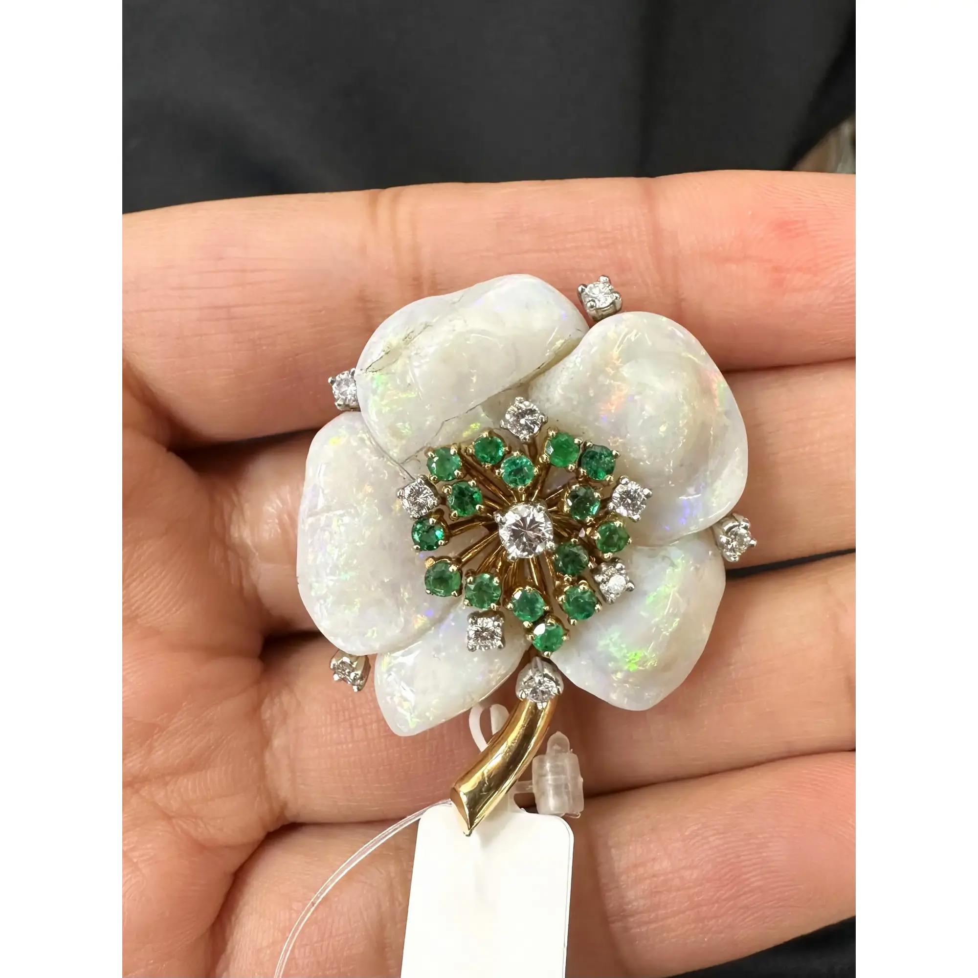 4th image of Rachel Koen 020573 Brooch with Diamonds & Gemstones, PreOwned condition