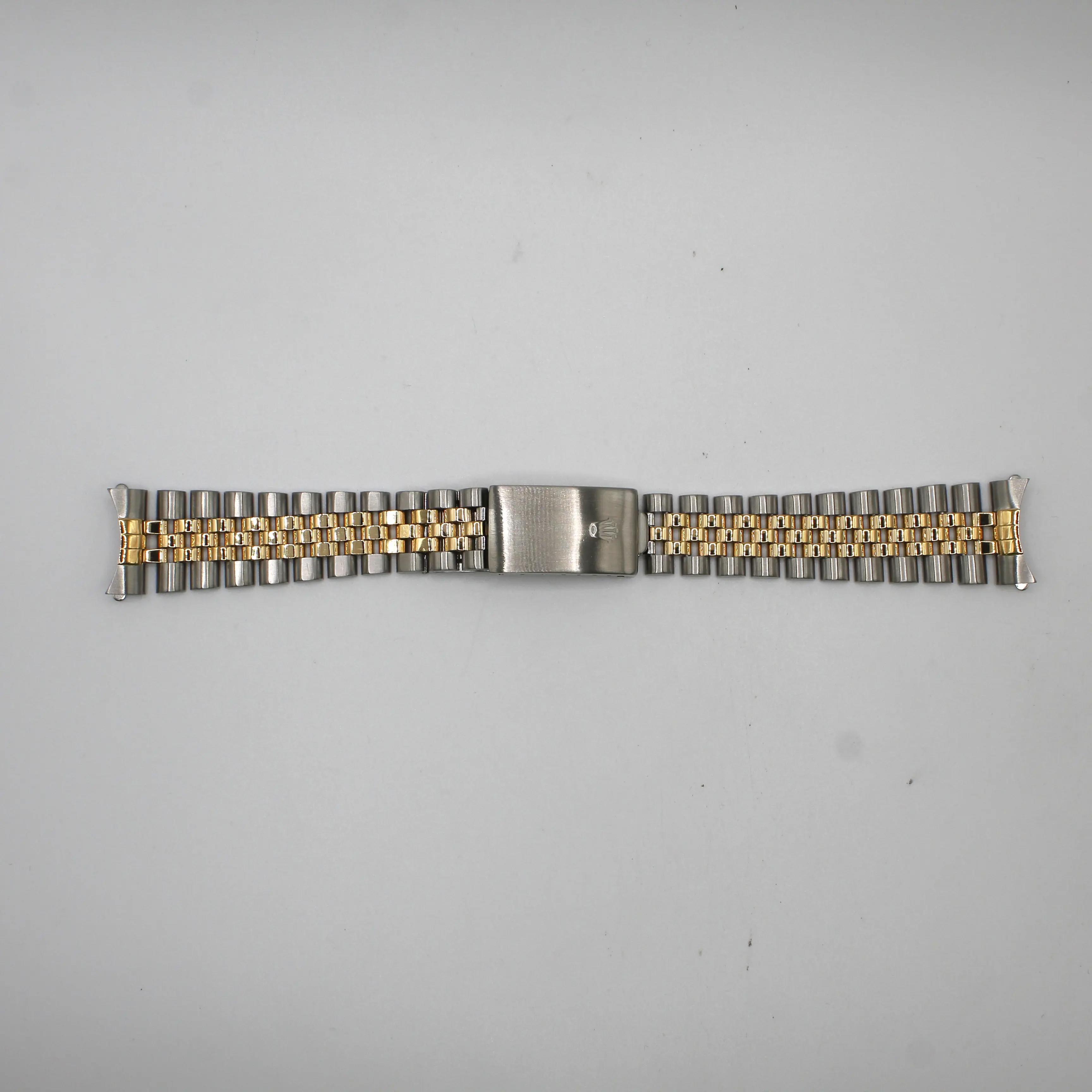 Rolex Jubilee 455 End Links 18K Yellow Gold Steel 20MM Watch