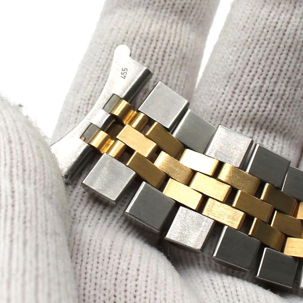 Rolex Jubilee 455 End Links 18K Yellow Gold Steel 20MM Watch