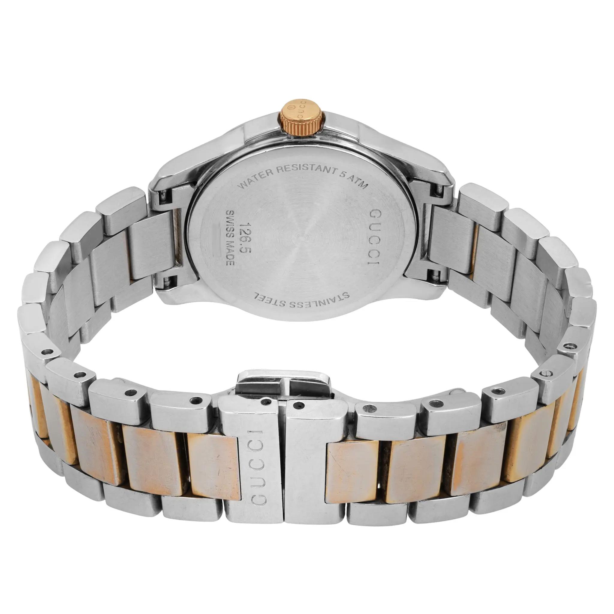 Gucci G Timeless Two Tone Stainless Steel Silver Quartz Ladies