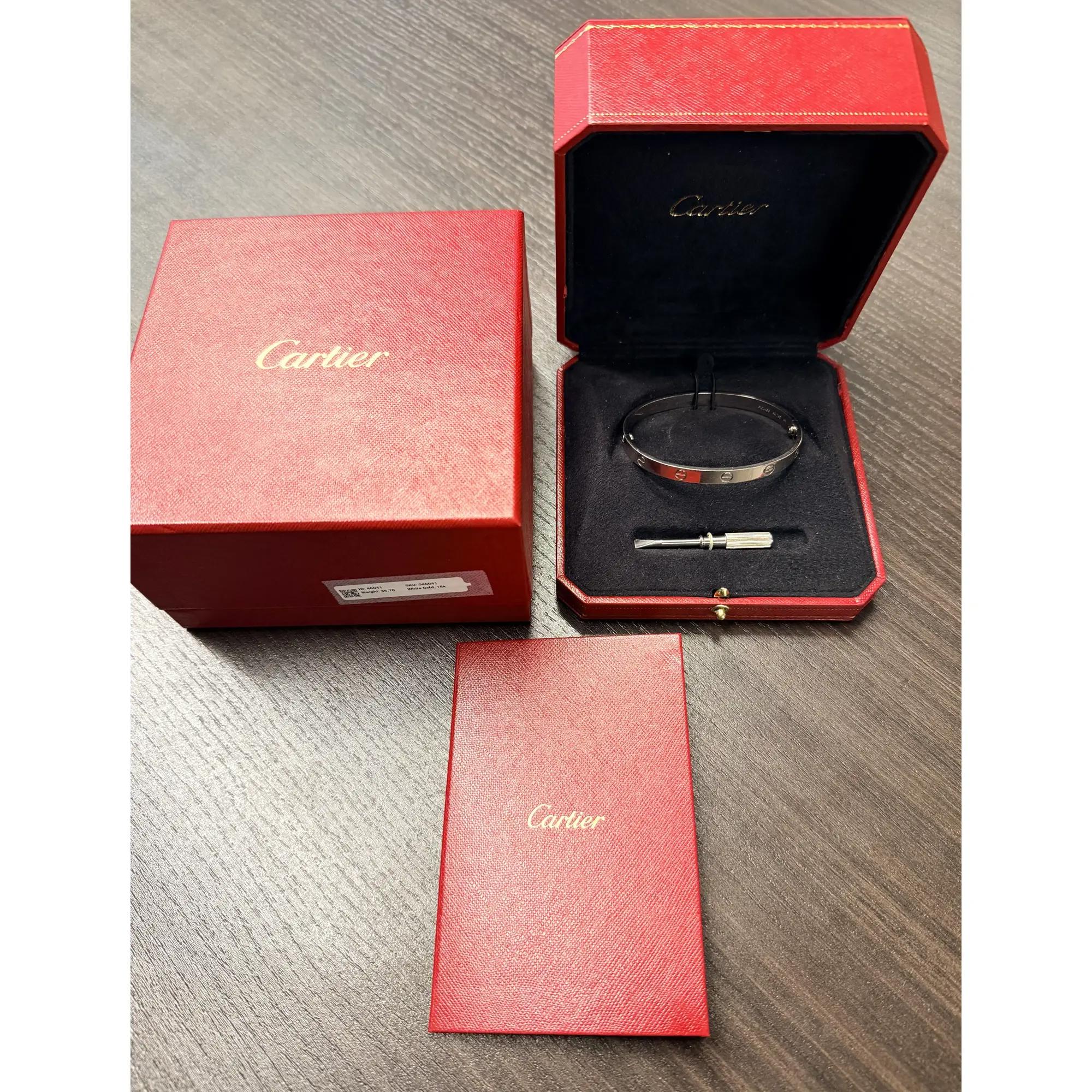 Cartier Love Bracelet Classic Model 18K White Gold Size 19 | eBay