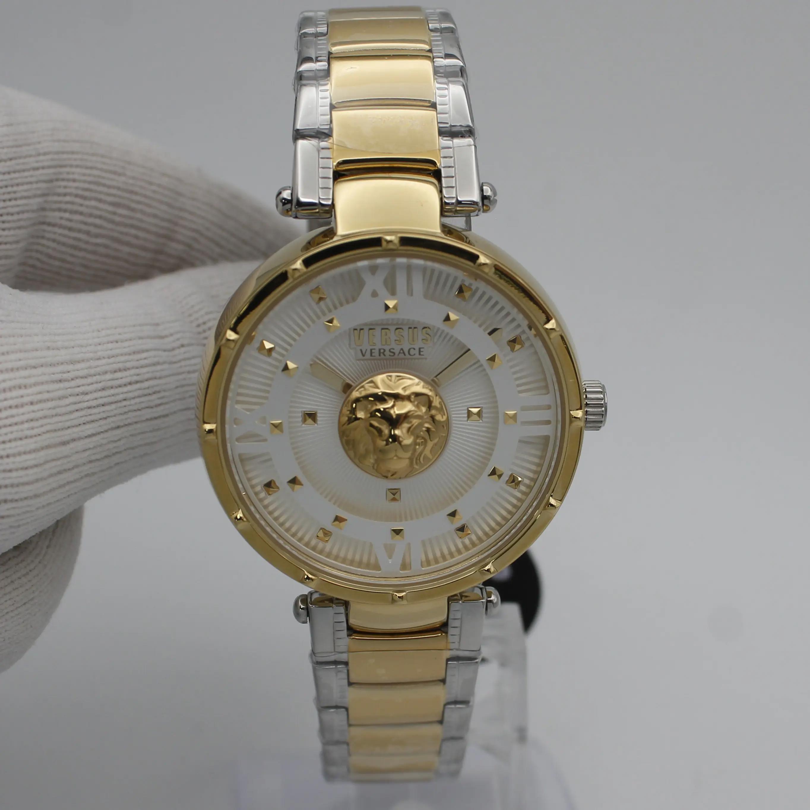 VERSUS VERSACA ゴールド Versus Versace Palestro Men's 45mm Strap Watch - Gold Tone/Black