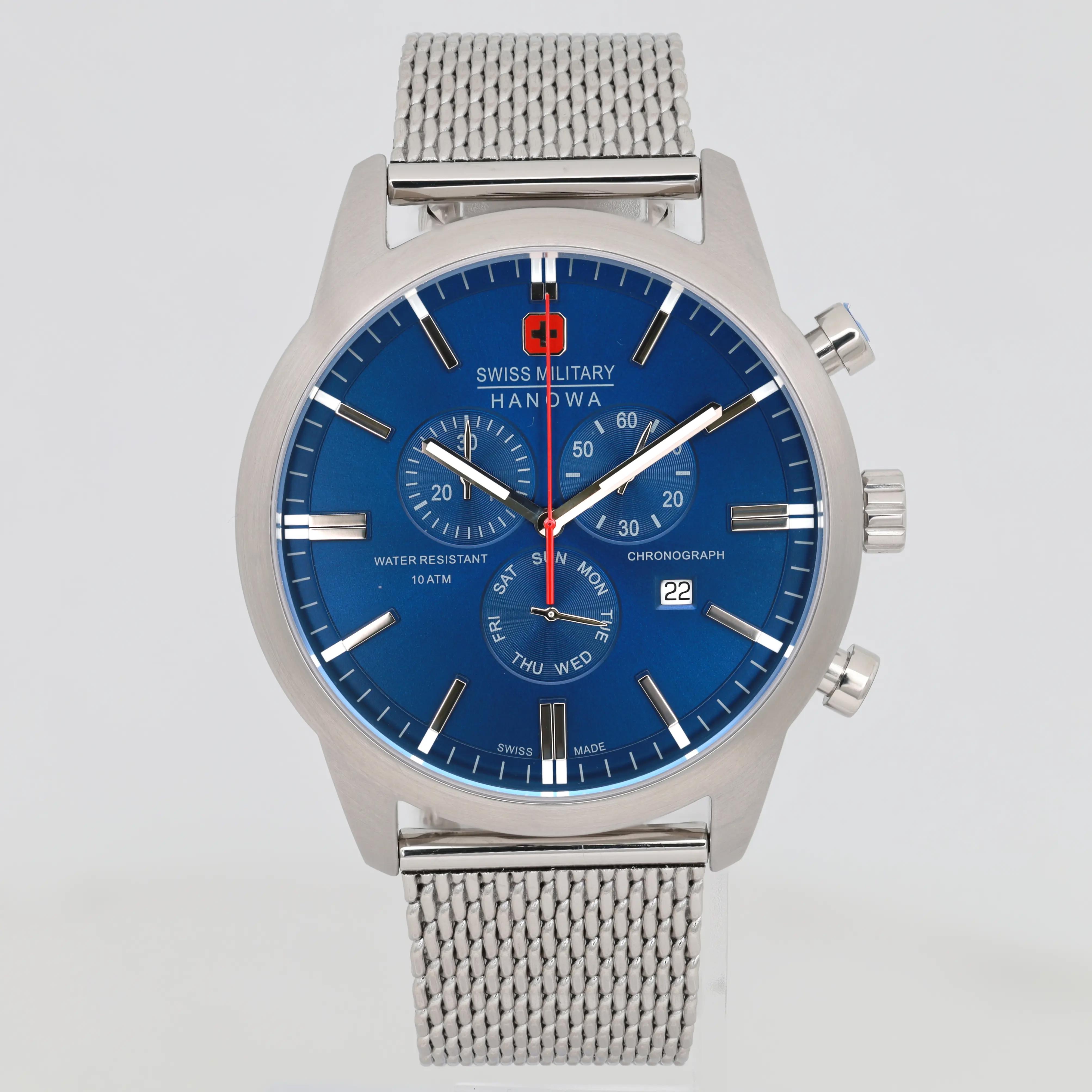 Swiss Military Hanowa Stainless-Steel Blue Dial Quartz Mens Watch